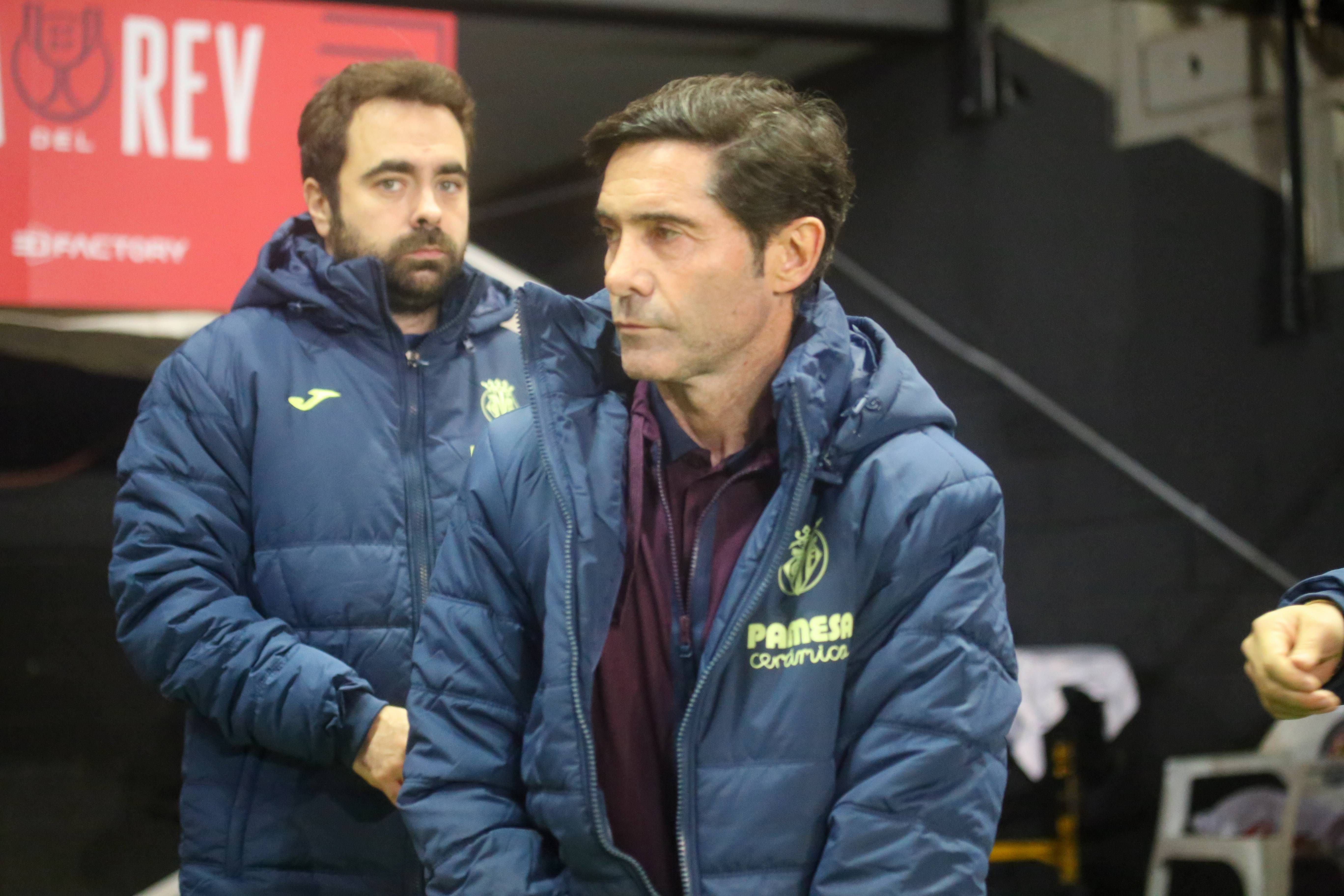  Marcelino García Toral, durante un partido de Copa del Villarreal.