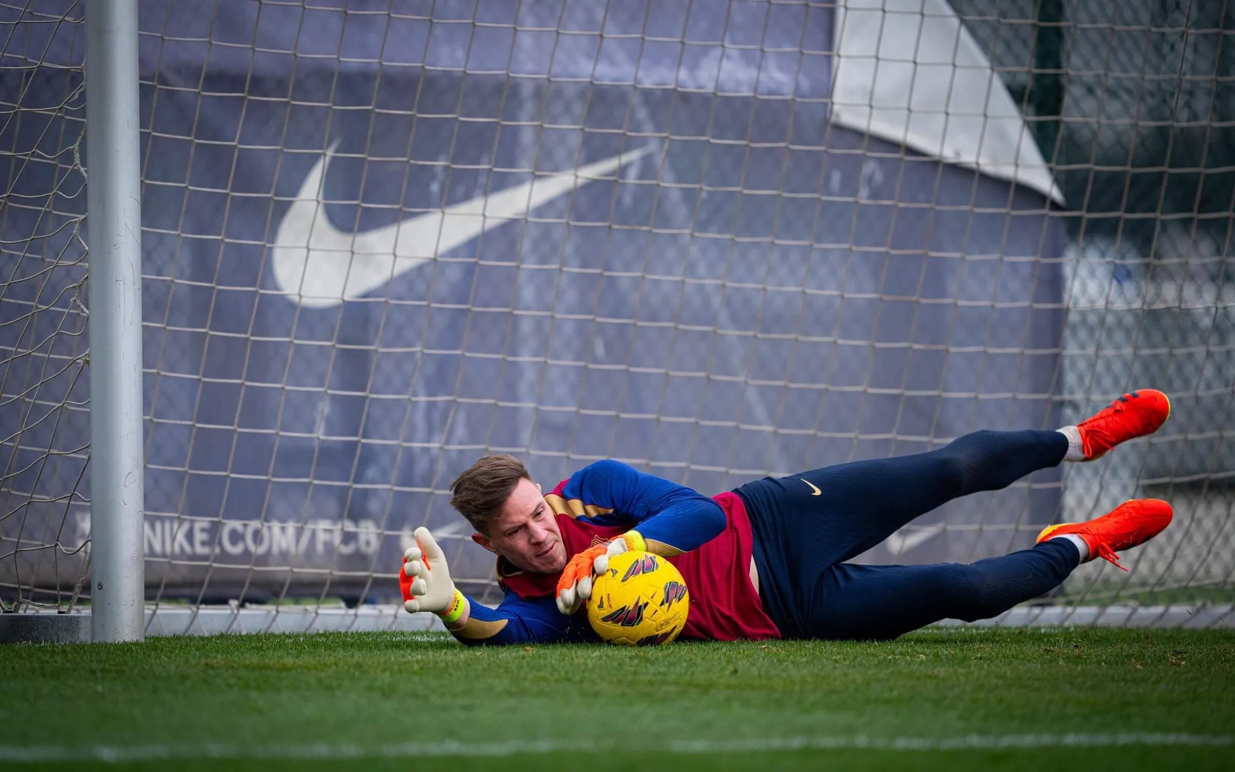  Ter Stegen, en una sesión con el Barcelona.