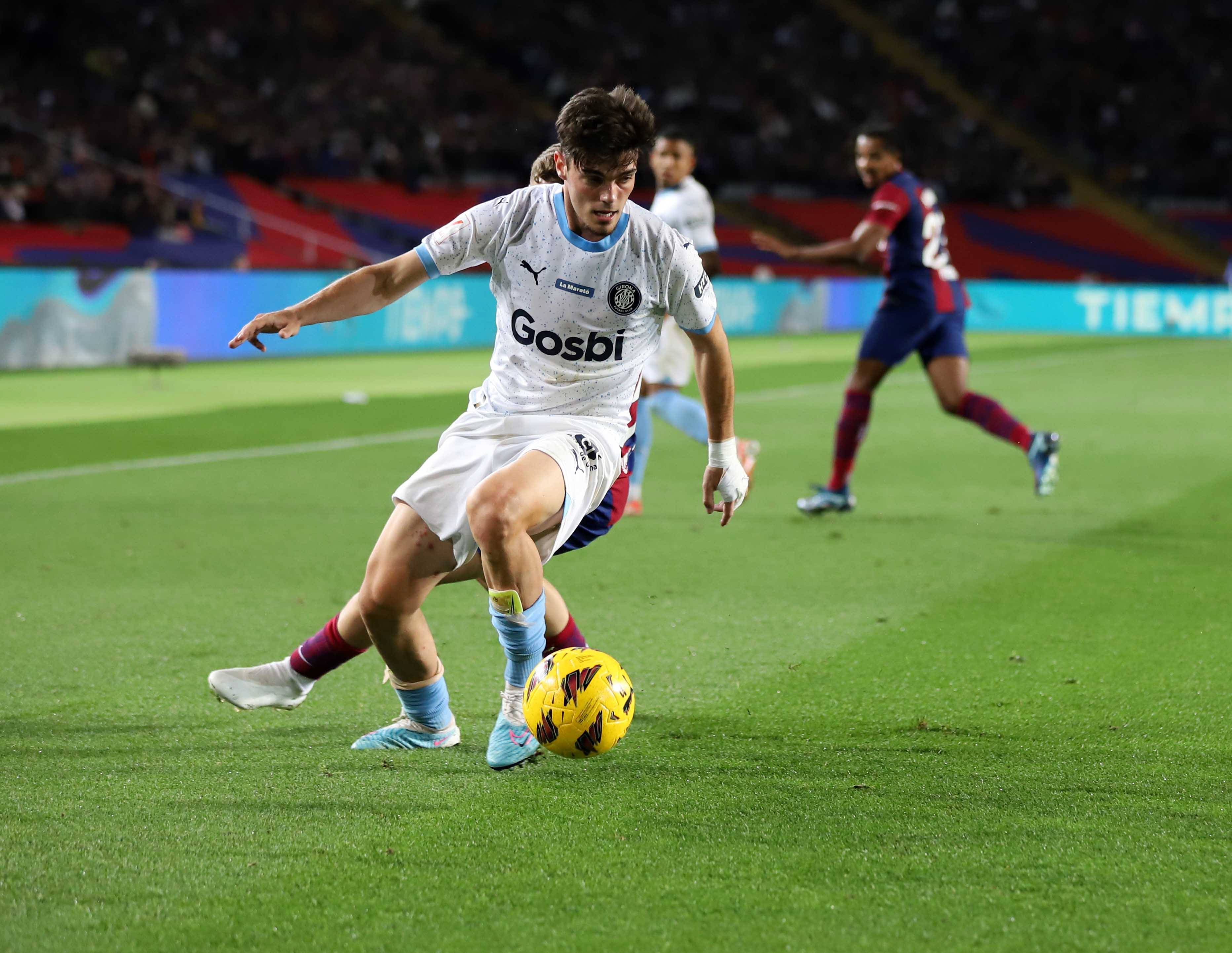  Miguel Gutiérrez en la victoria del Girona contra el Barça.