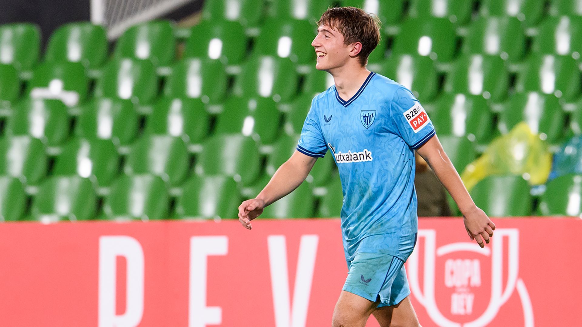 Mikel Jauregizar, en su debut con el Athletic.