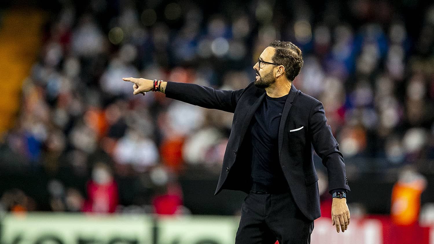 José Bordalás, durante el Valencia-Athletic de Copa del Rey en Mestalla