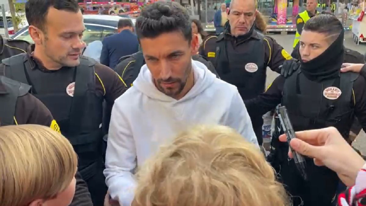 Jesús Navas, a la llegada al estadio.