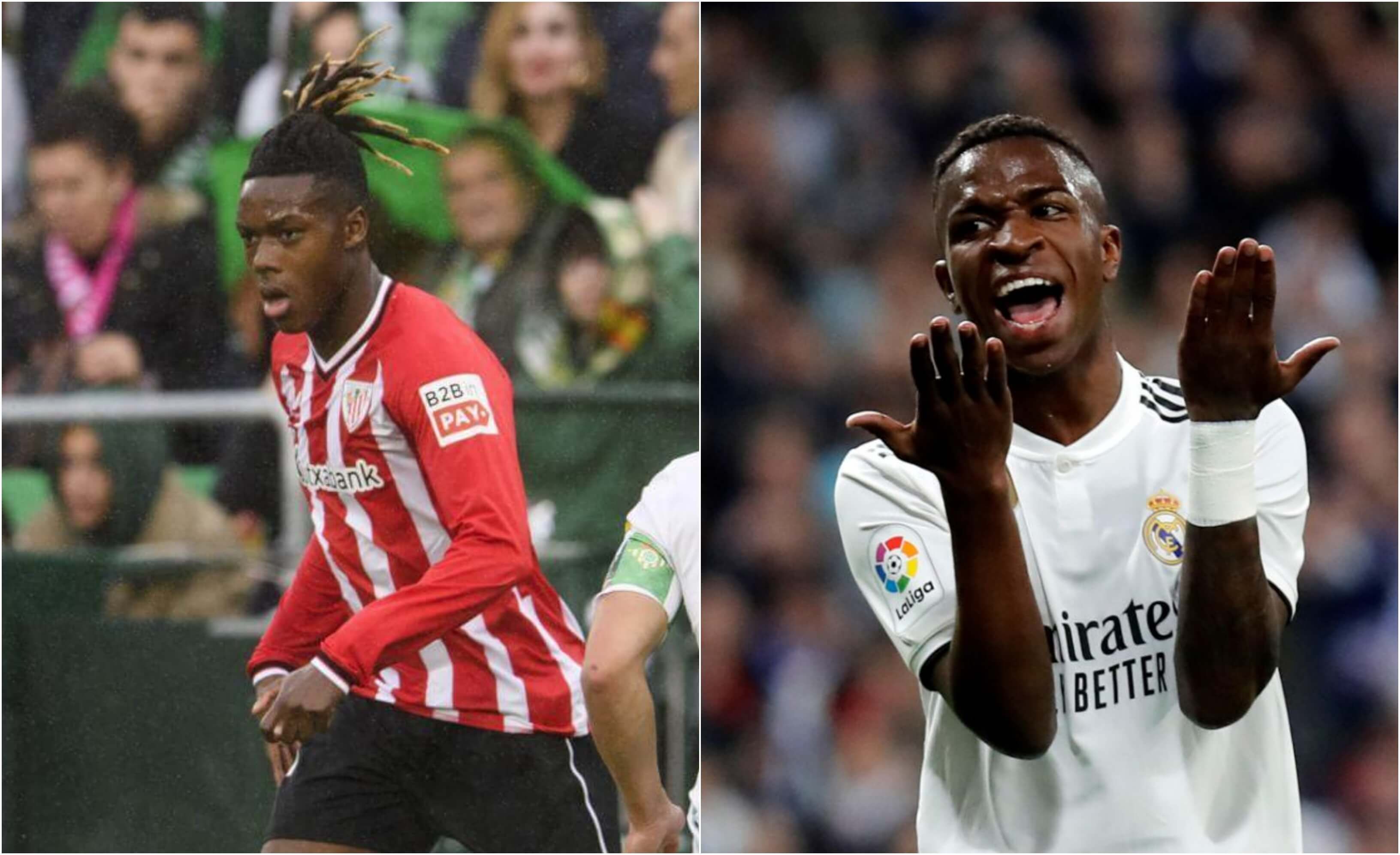 Nico Williams y Vinicius Jr: dos mundos en una misma liga.