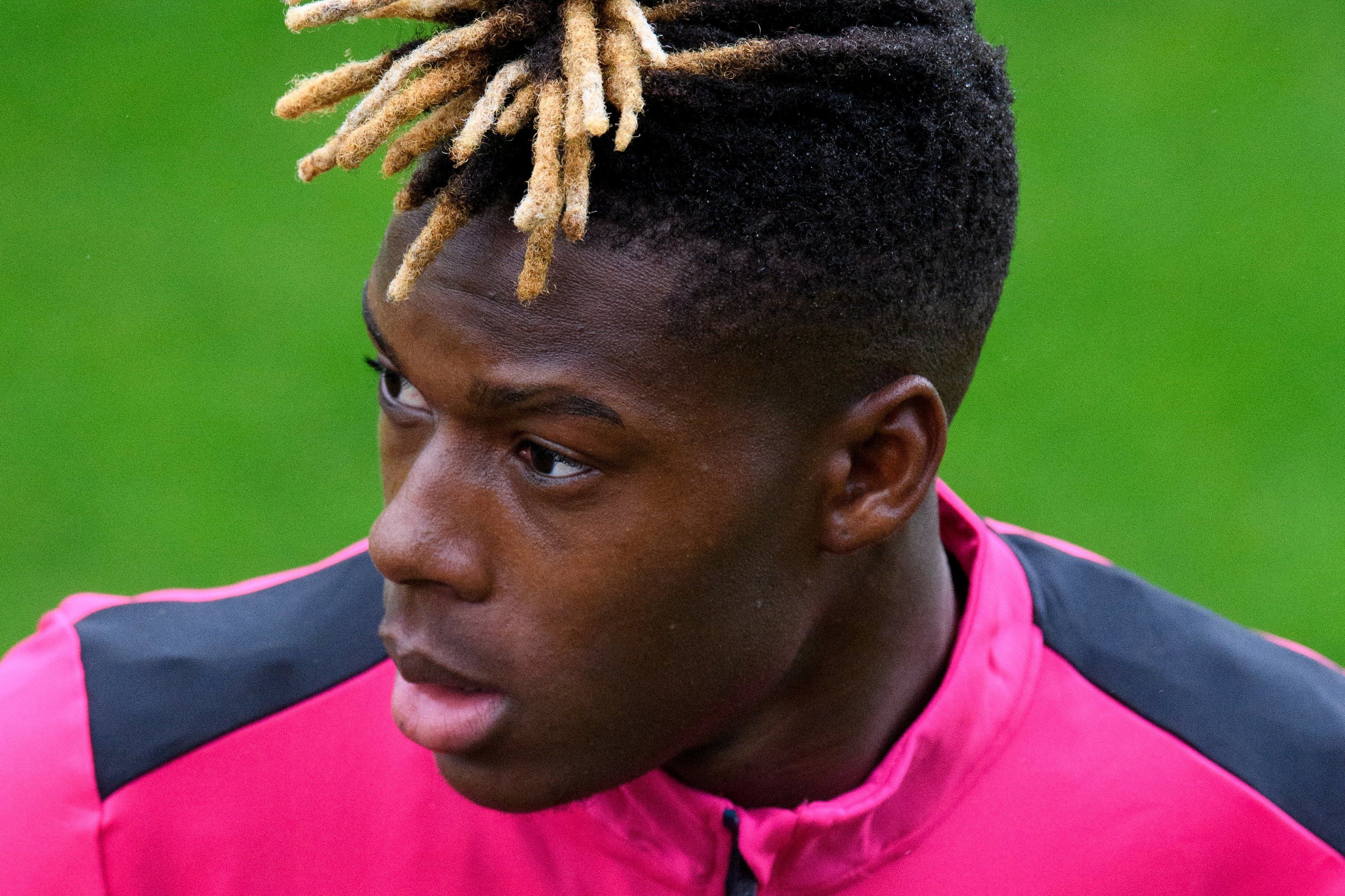  Plano del extremo rojiblanco Nico Williams entrenando en Lezama.