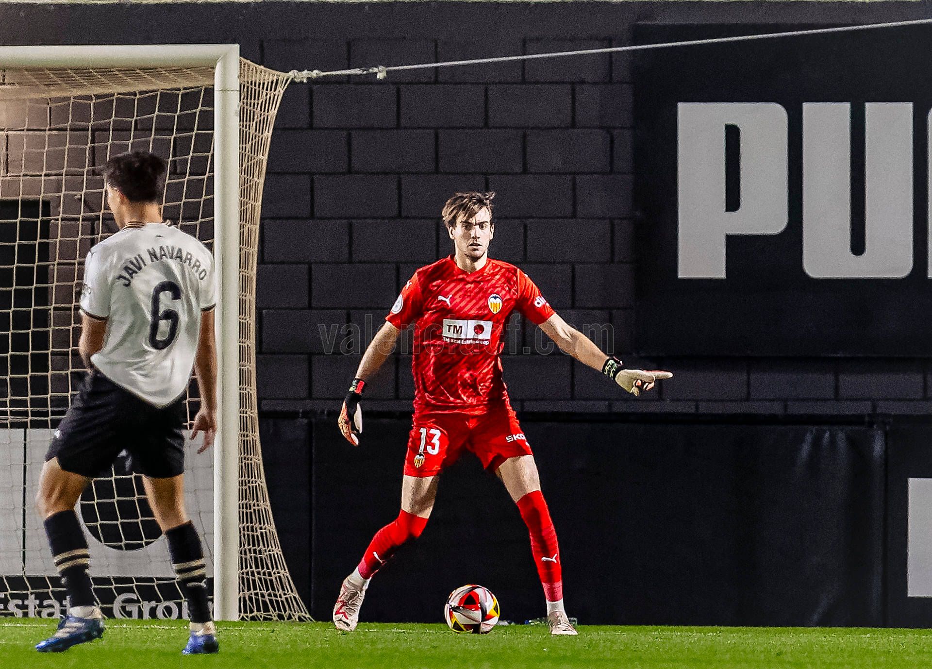  Nil Ruiz, en un partido del VCF Mestalla.