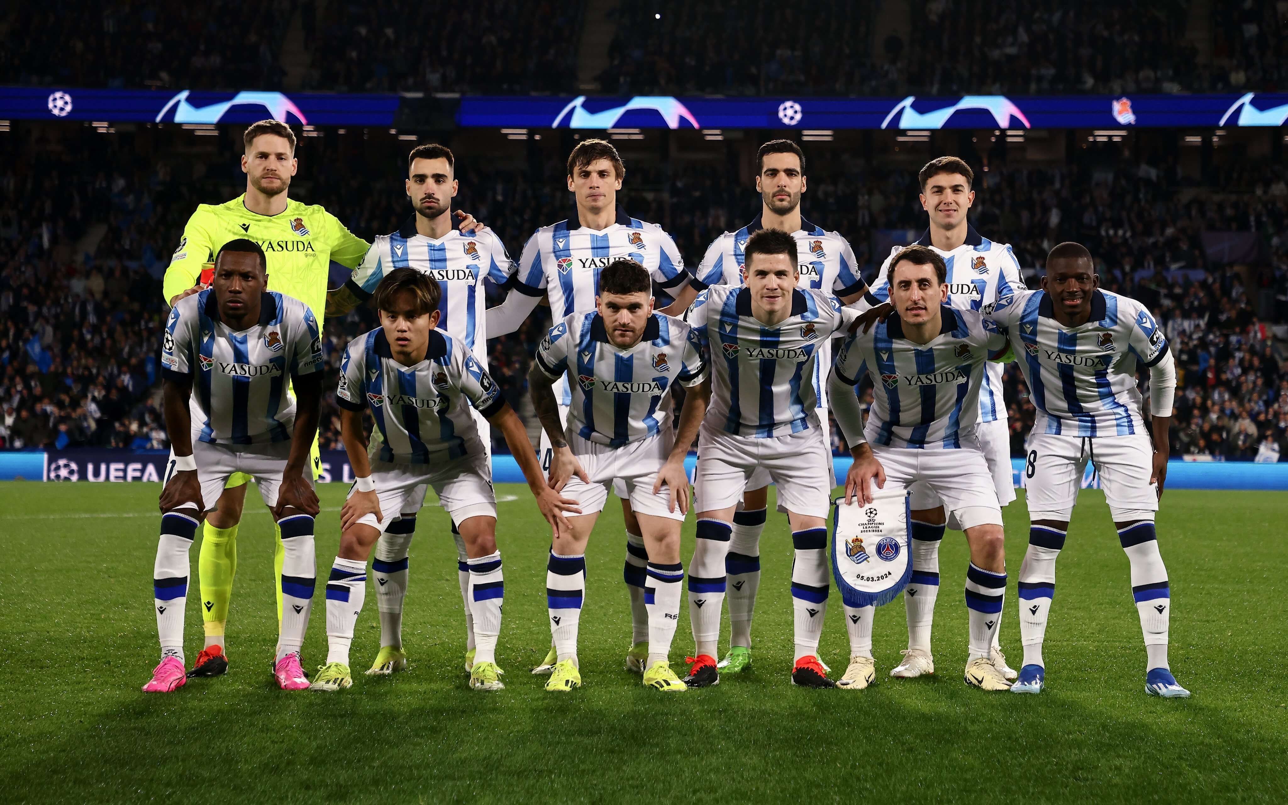 Once de la Real Sociedad ante el PSG (Foto: Real Sociedad).