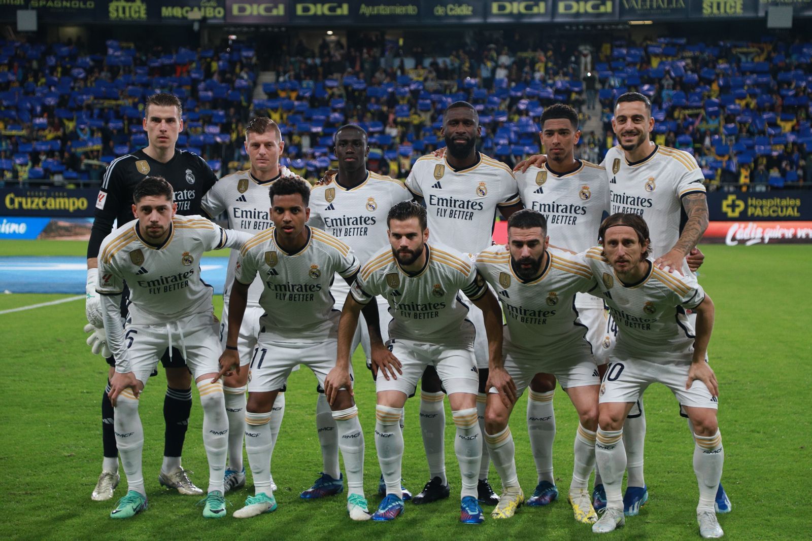  Once del Real Madrid ante el Cádiz.