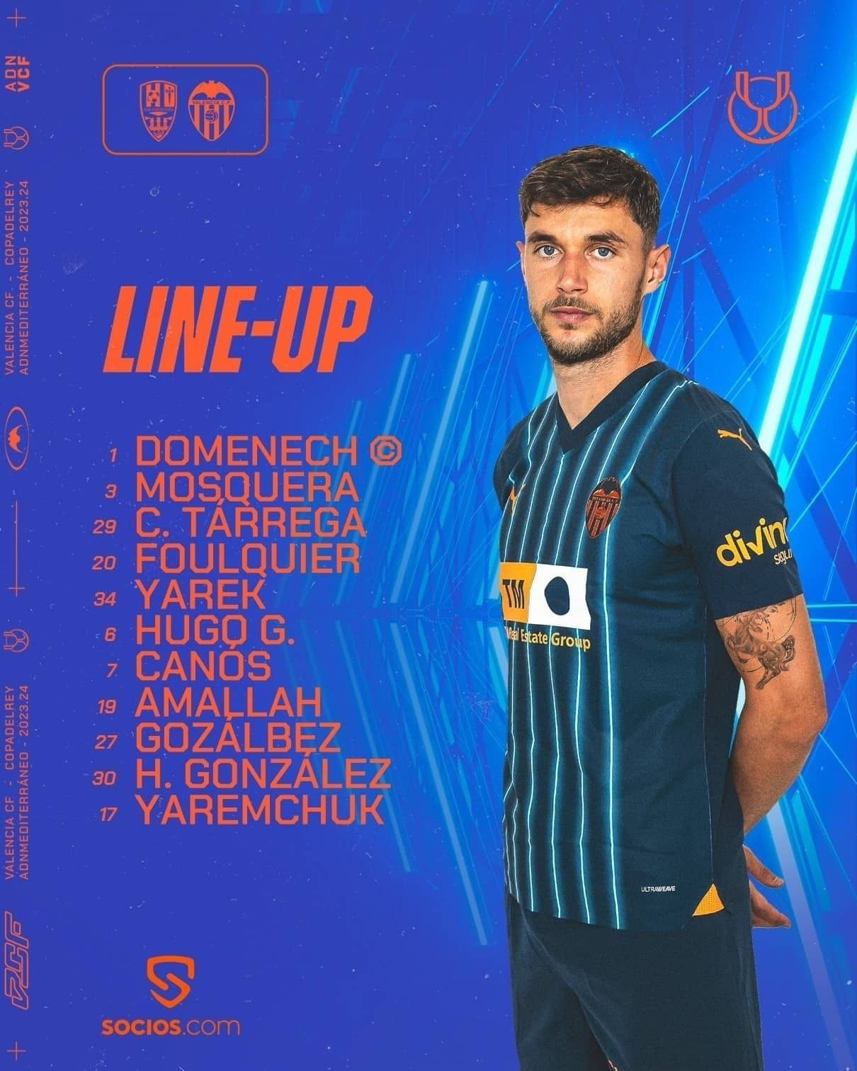  Once titular del Valencia