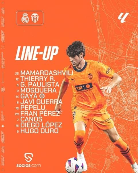  Once titular del Valencia CF