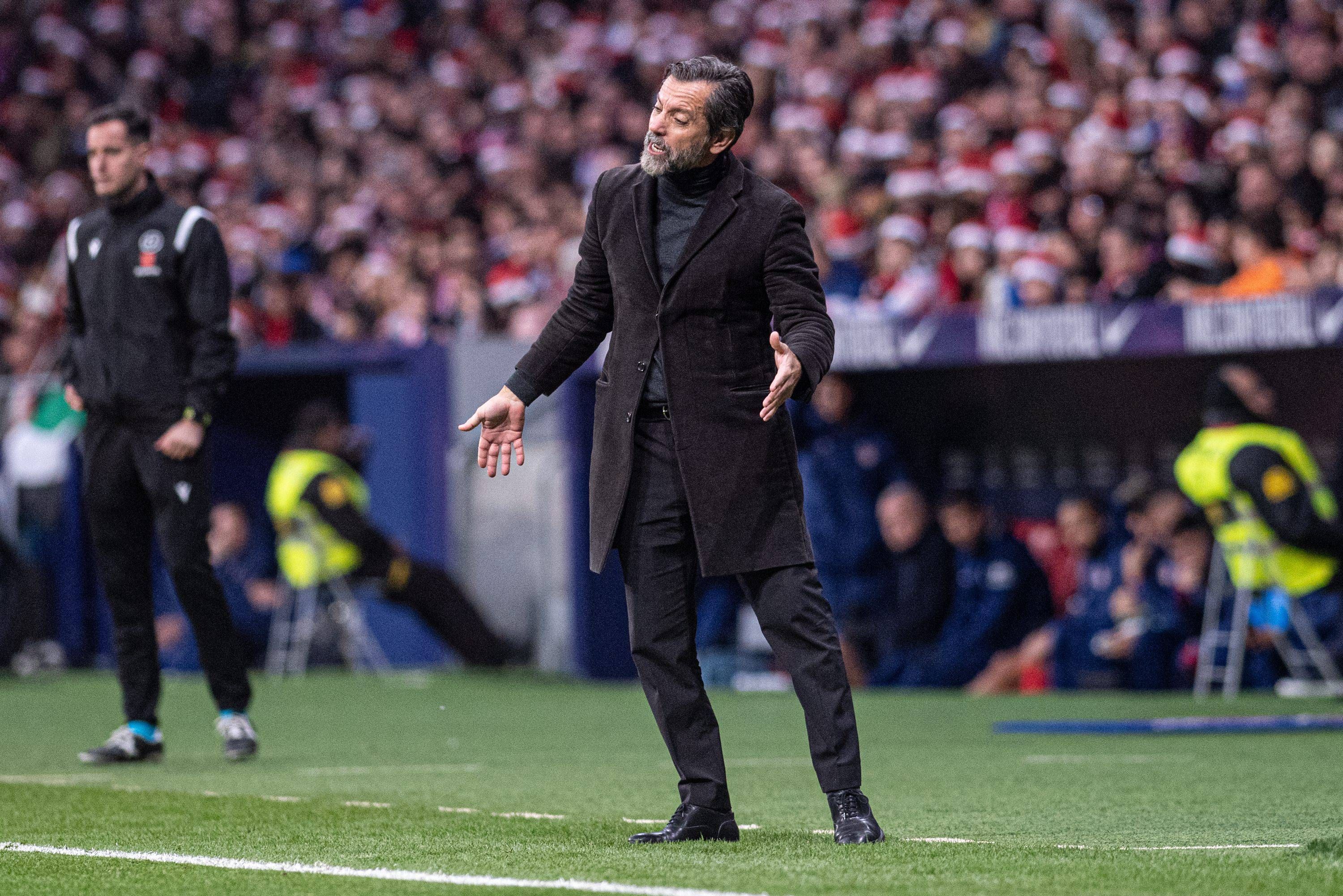 Quique Sánchez Flores, en el Atlético-Sevilla.