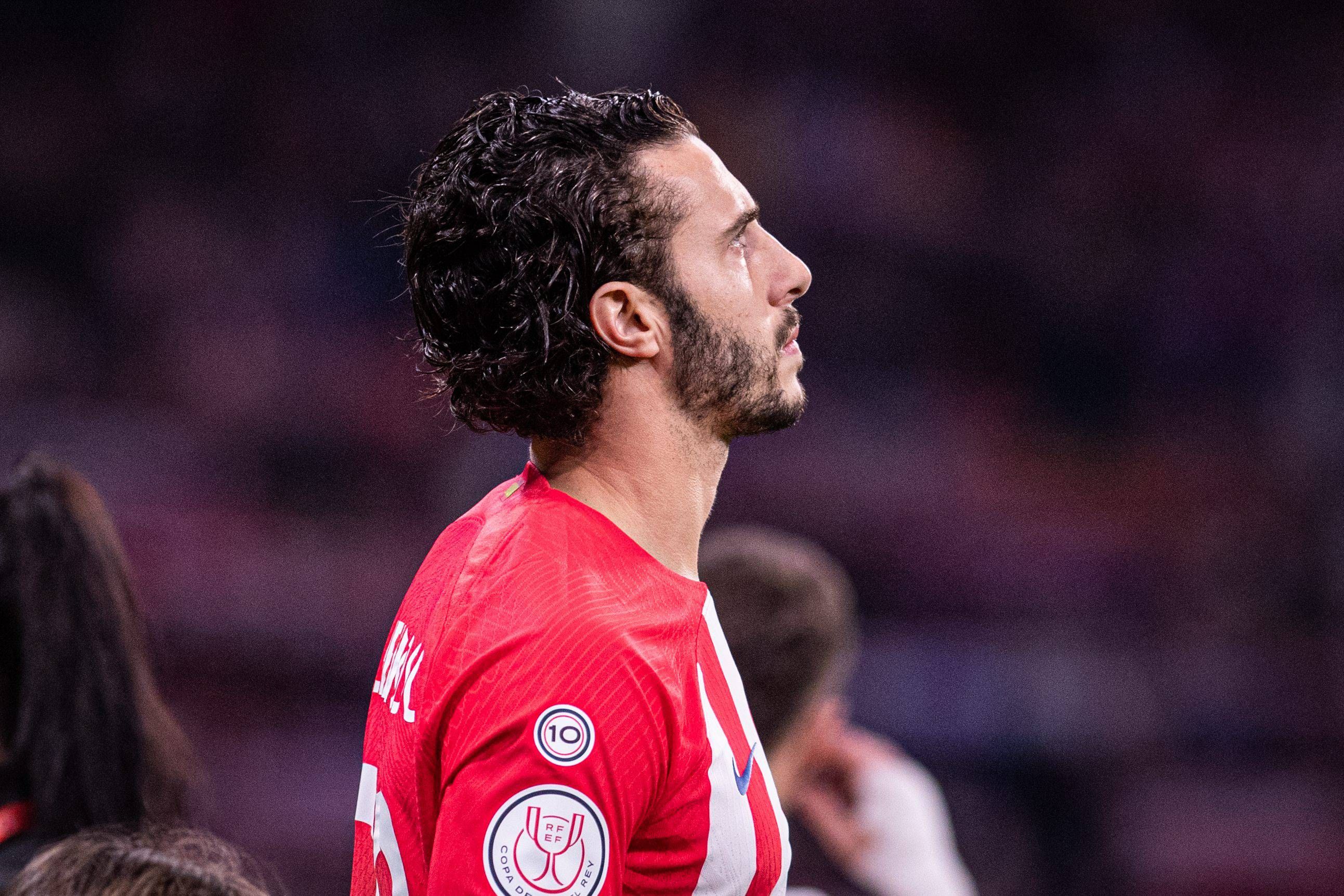  Mario Hermoso, en un partido del Atlético de Madrid.