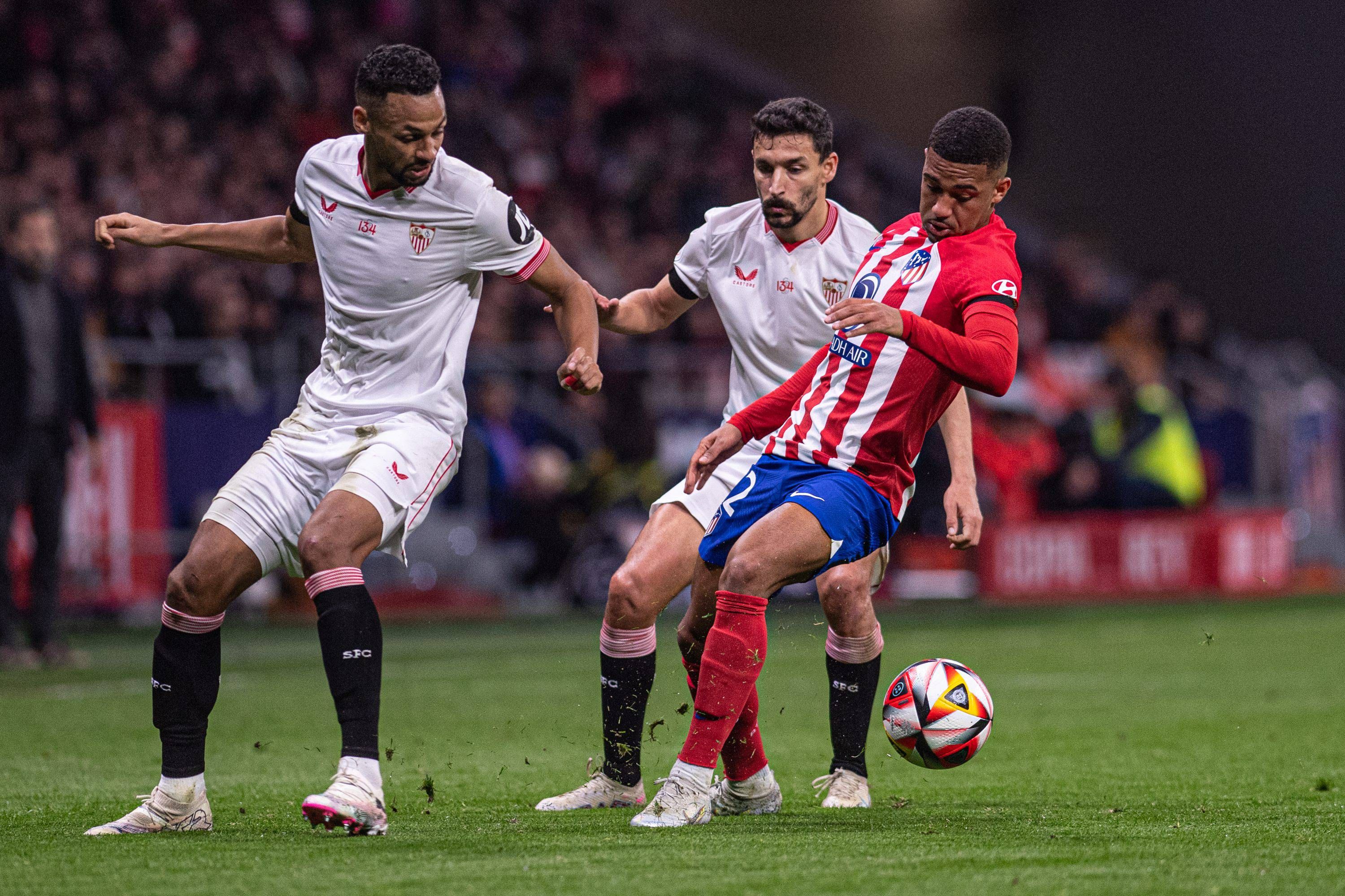  Sow y Navas, en el el Atlético de Madrid-Sevilla..