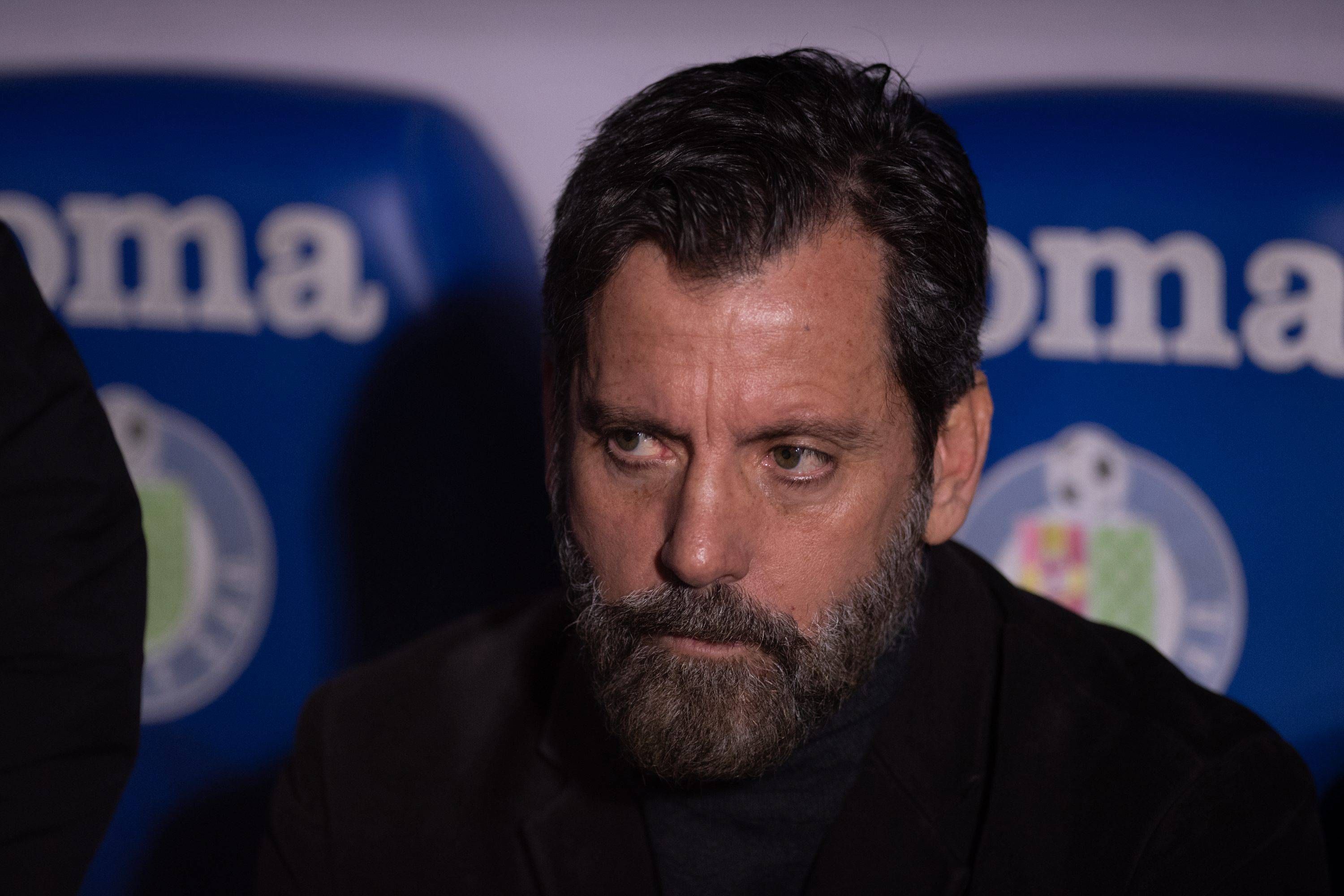 Quique Sánchez Flores, ante el Getafe.