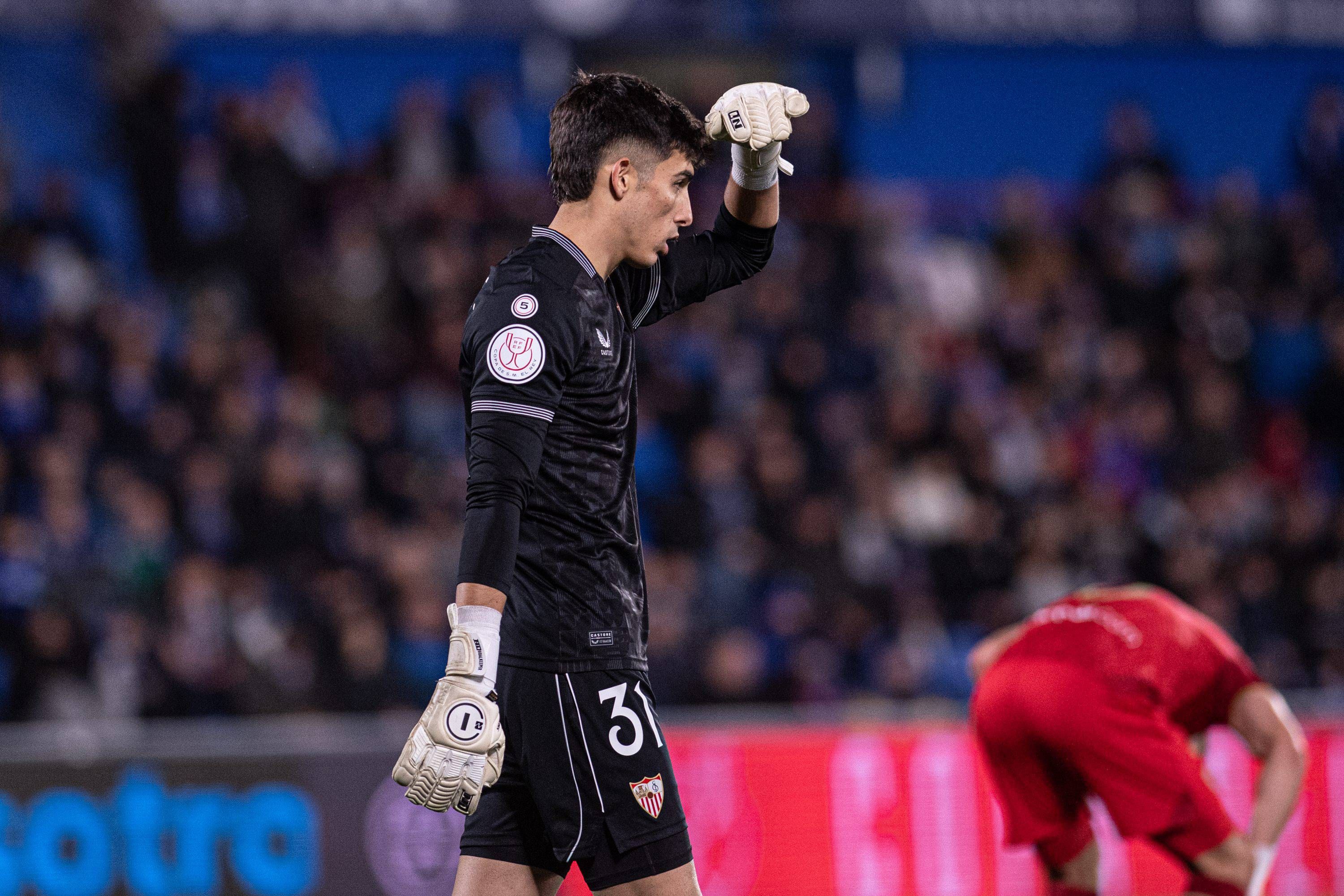 Alberto Flores, ante el Getafe.