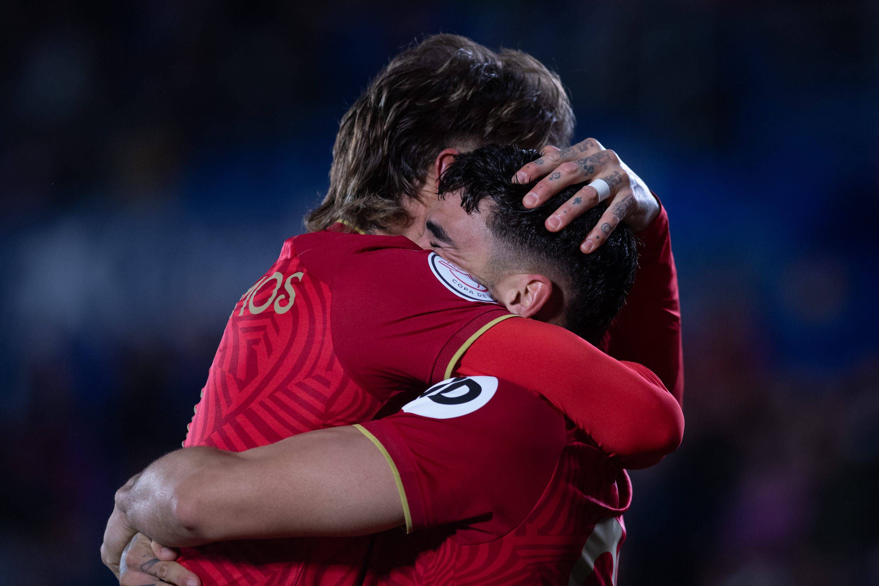 Celebración del gol de Isaac Romero ante el Getafe.