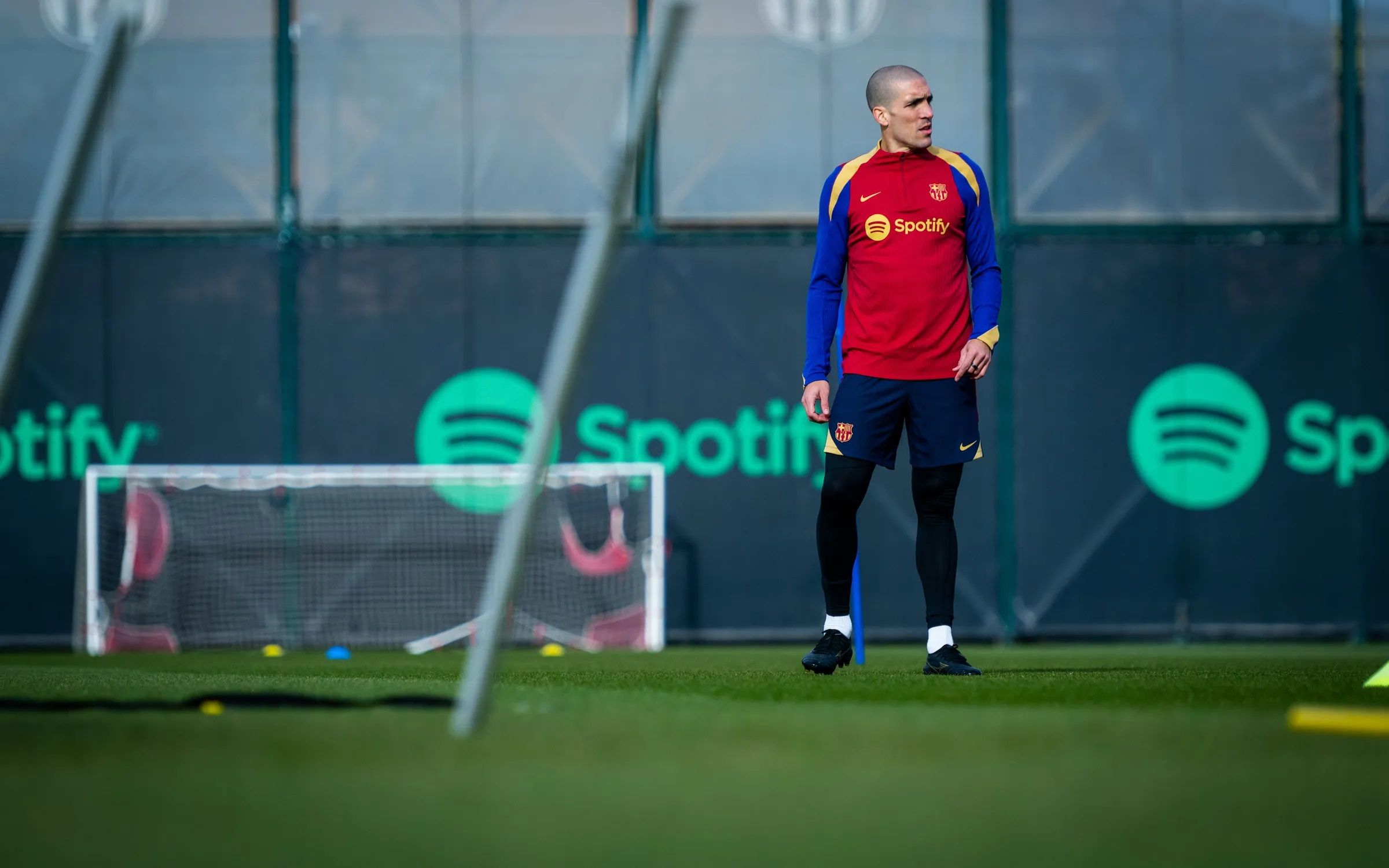 Oriol Romeu, en una sesión del Barça.