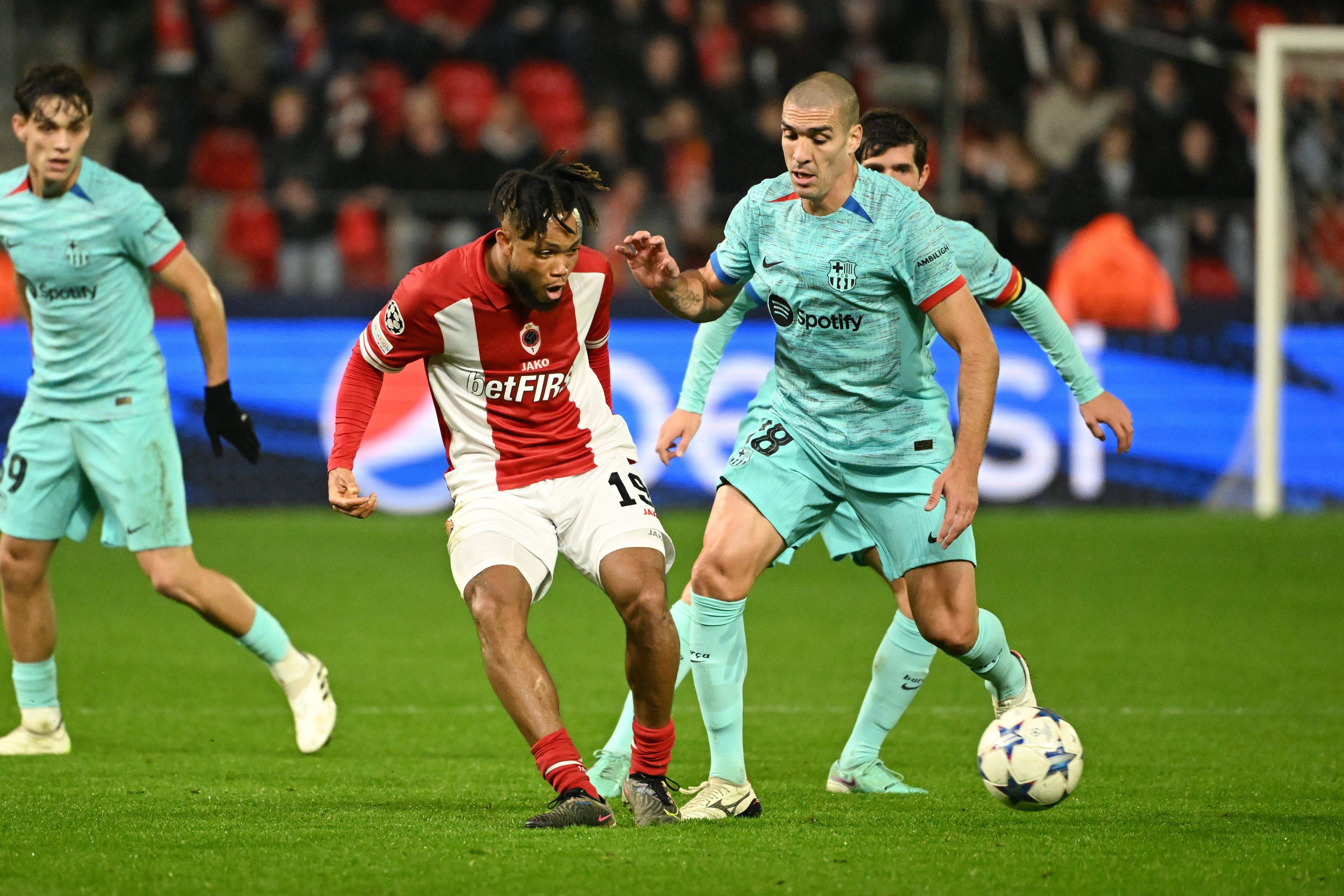 Oriol Romeu, durante el Amberes-Barcelona..
