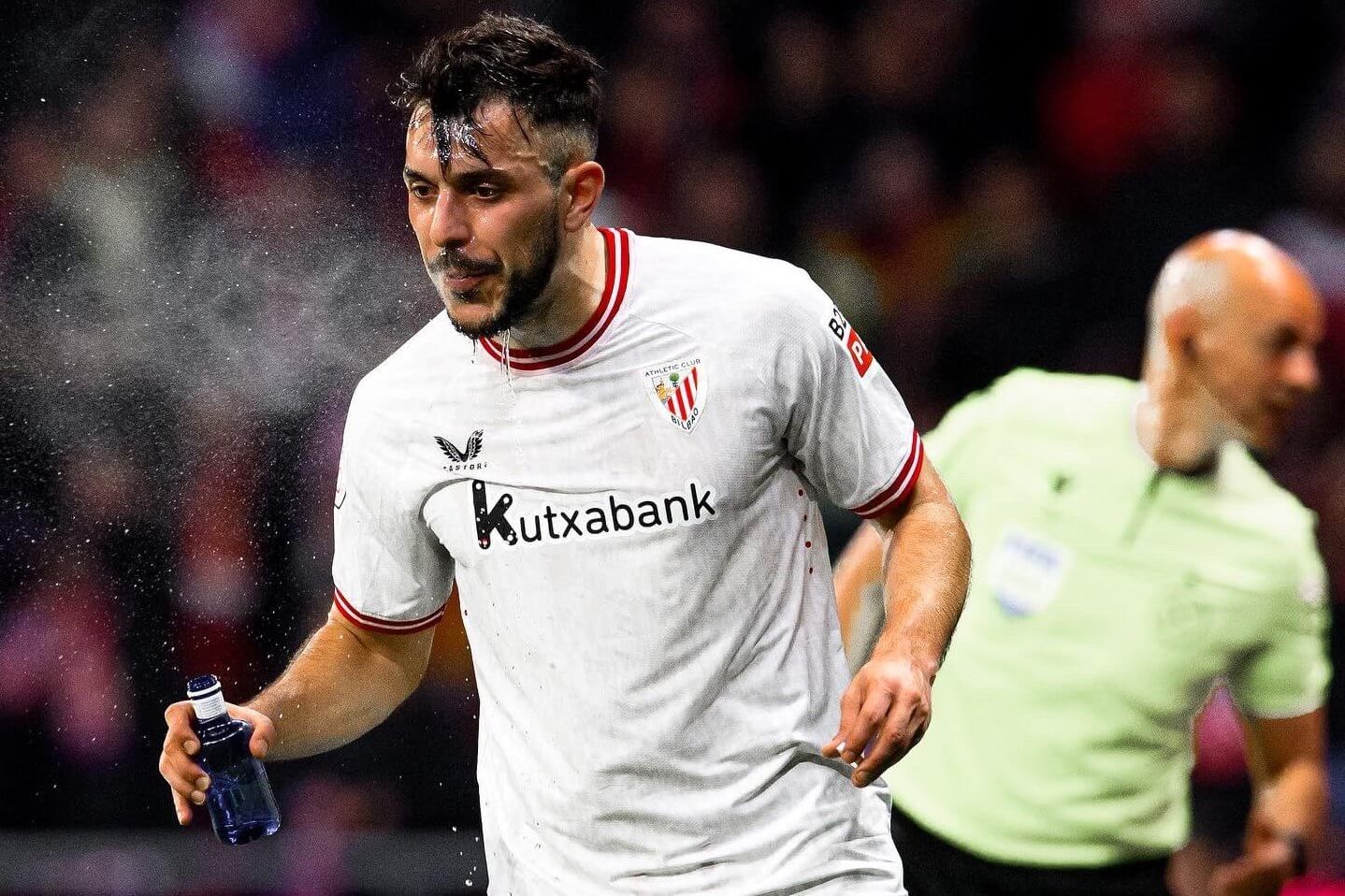  Aitor Paredes, en la ida de Copa ante el Atlético en el Metropolitano.