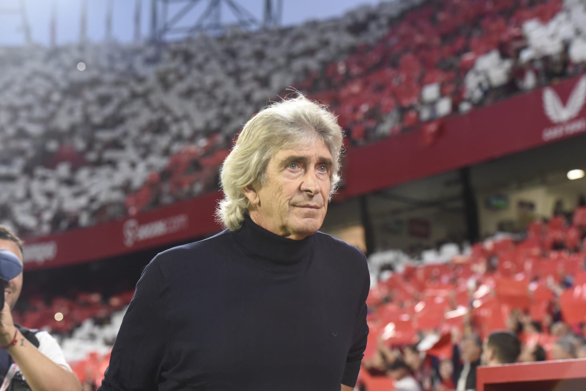  Pellegrini, en el derbi contra el Sevilla