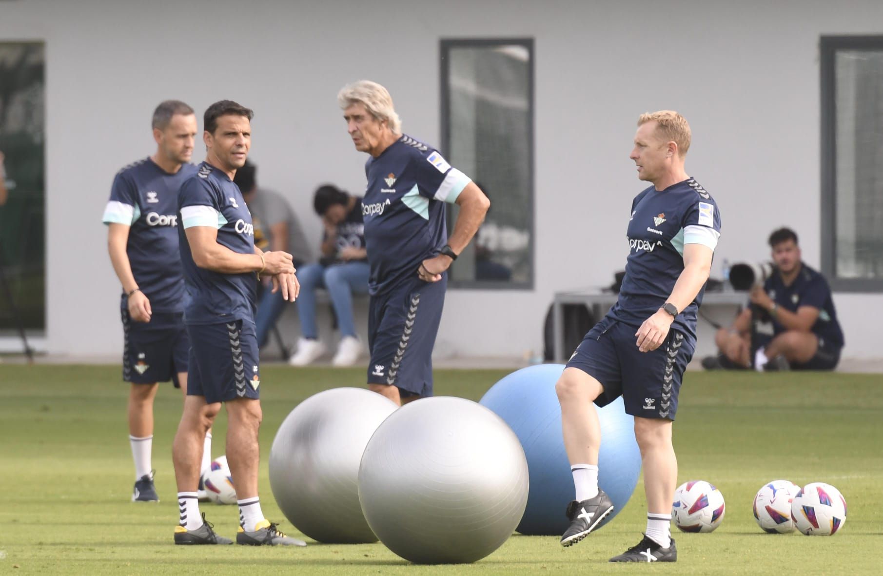  Pellegrini, en un  entrenamiento.