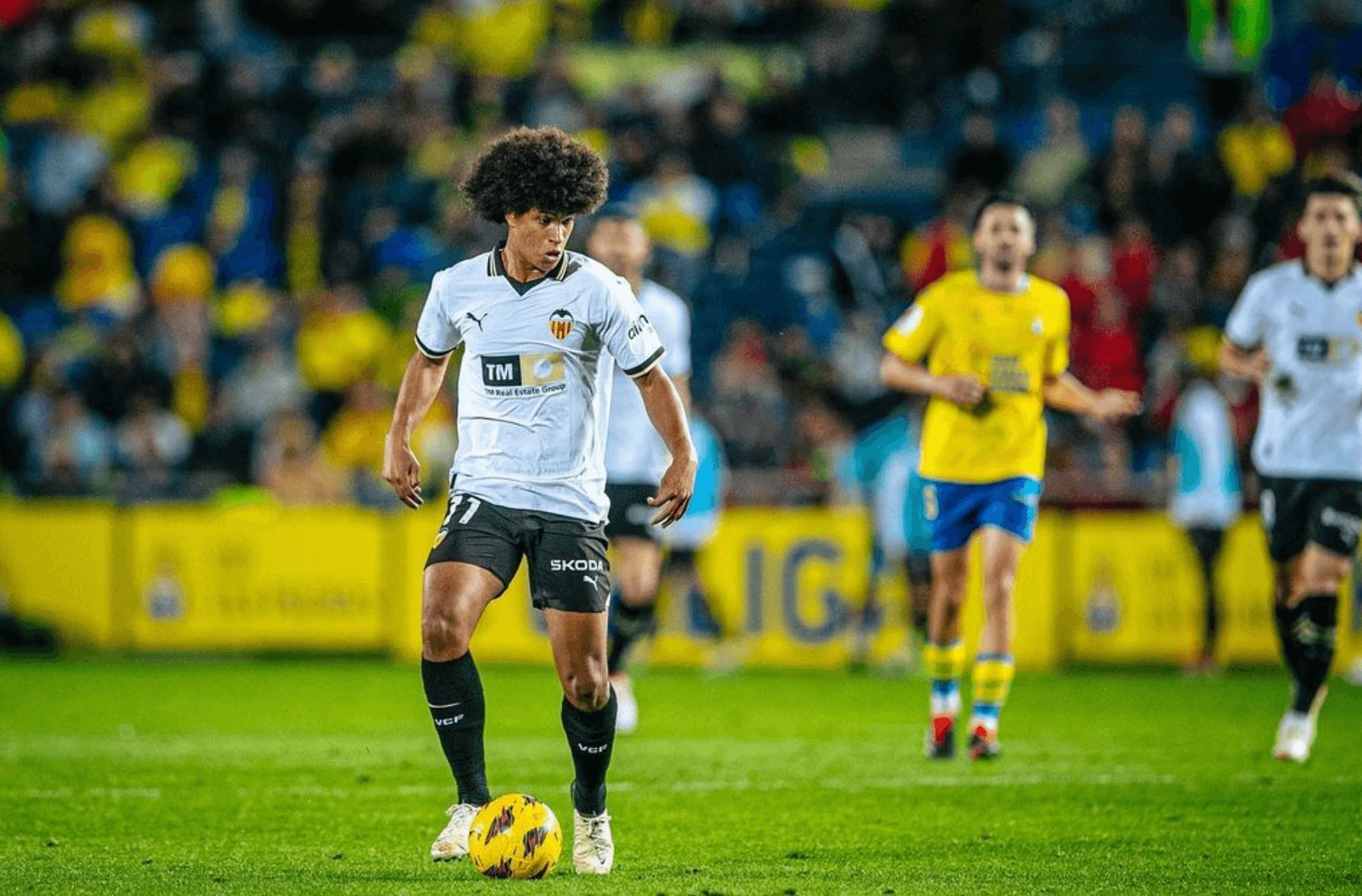 Peter Federico, en su debut con el Valencia CF.
