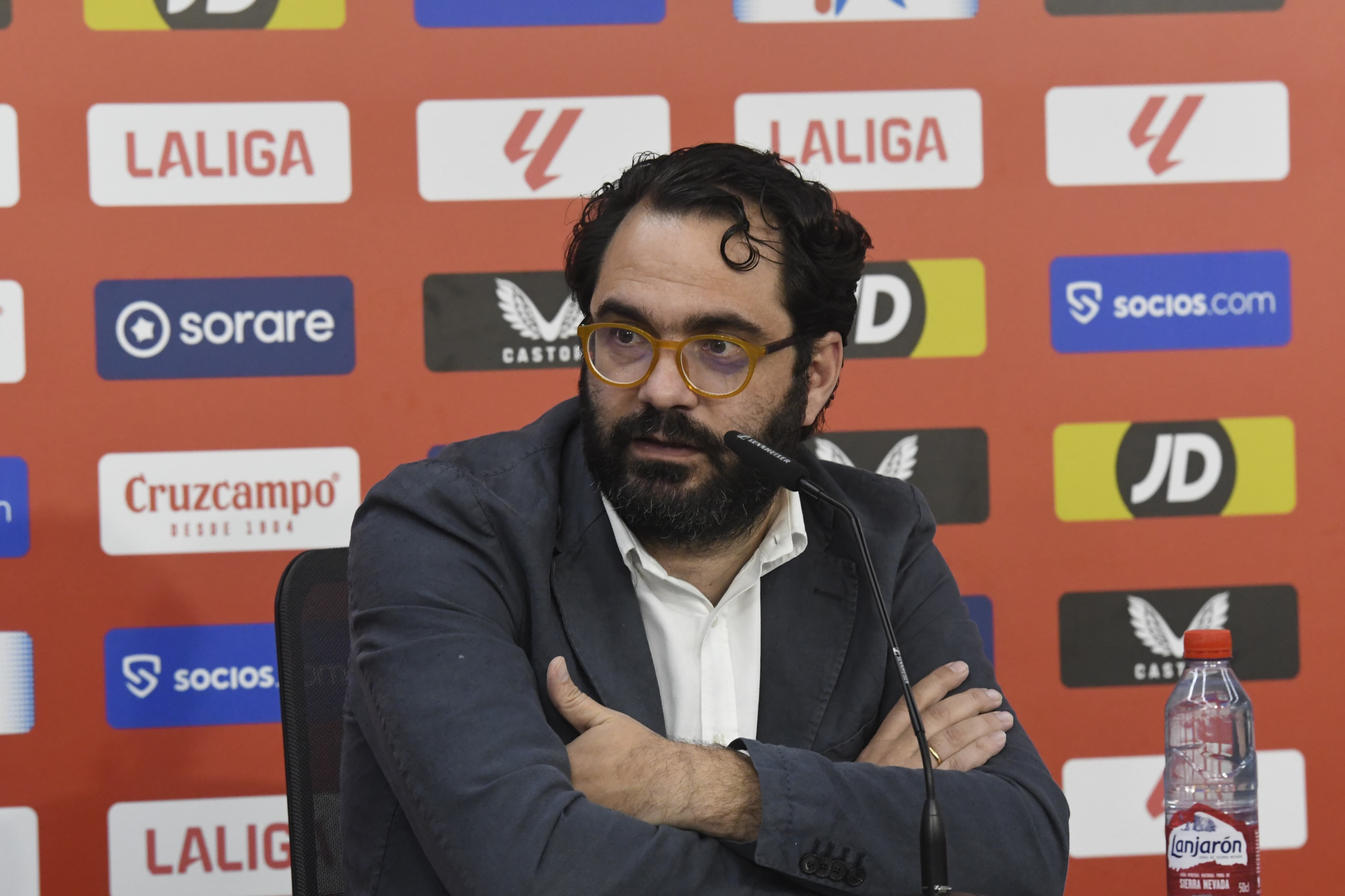  Víctor Orta, en la presentación de Hannibal Mejbri.