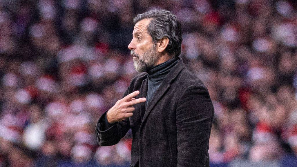  Quique Sánchez Flores, en el partido ante el Atlético de Madrid.