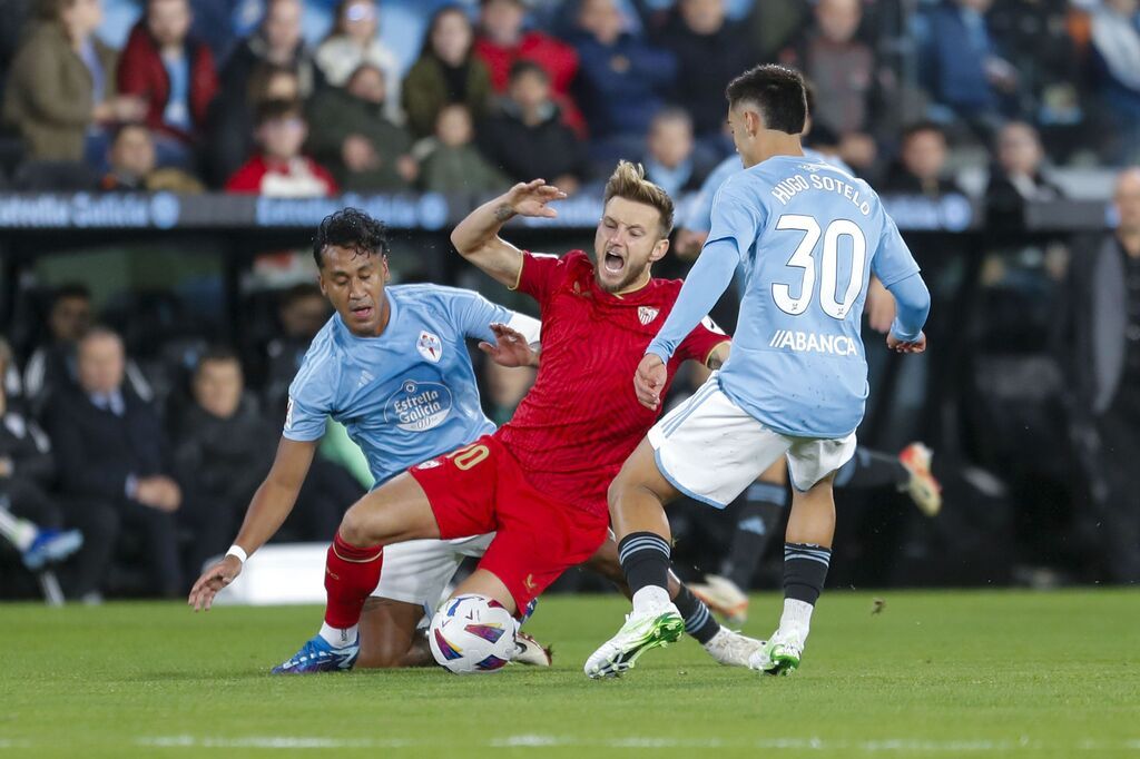  Rakitic, en el Celta-Sevilla.