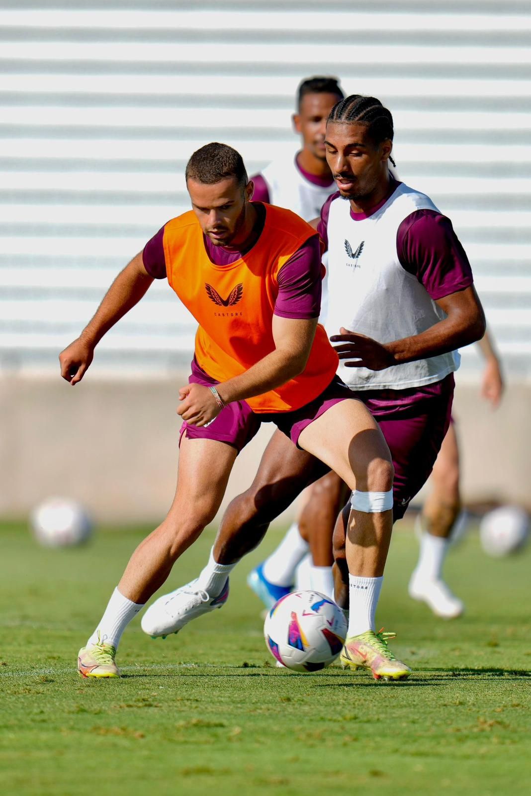 Ramón Martínez, entrenando con el primer equipo.