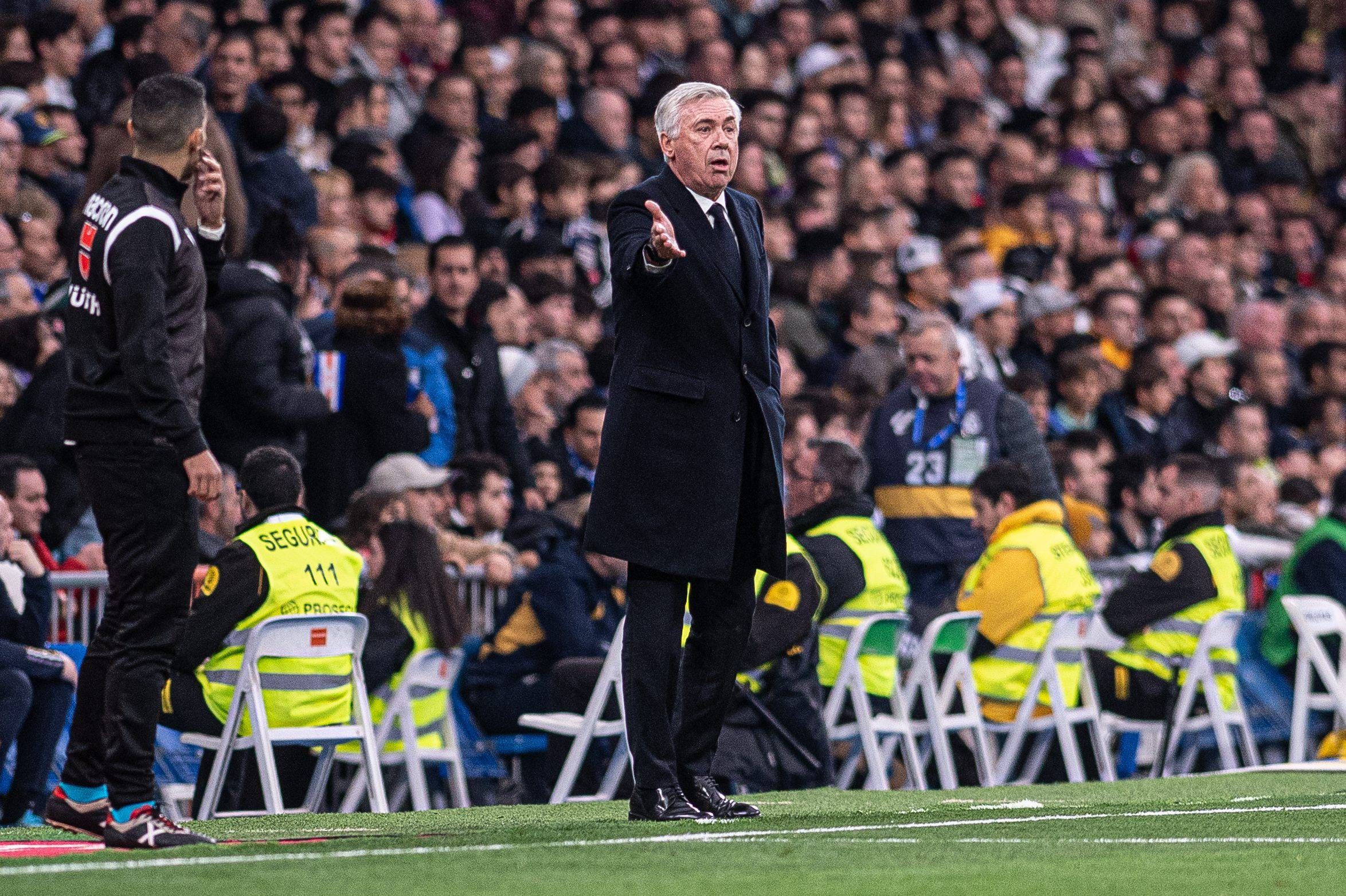 Carlo Ancelotti, en el Real Madrid-Almería.