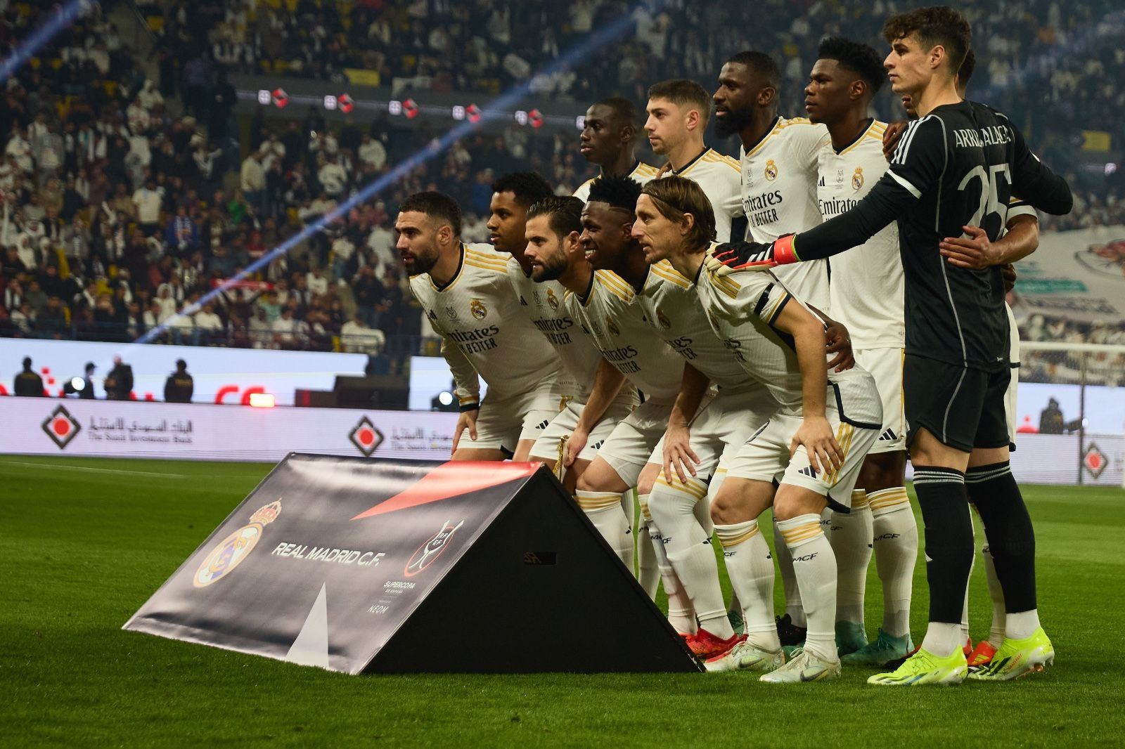  El once del Real Madrid ante el Atlético en la Supercopa.