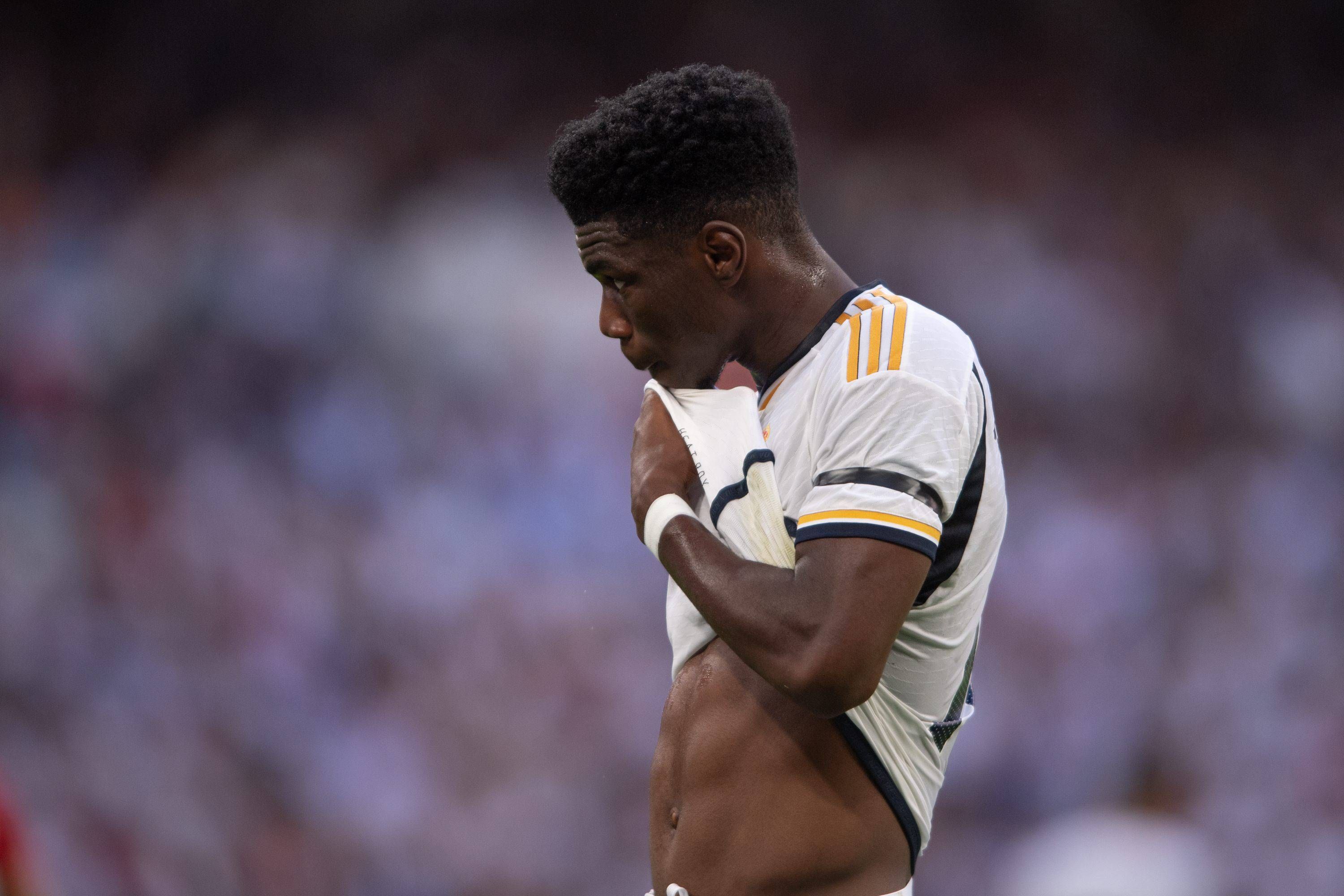  Aurélien Tchouaméni, en el Real Madrid-Osasuna.