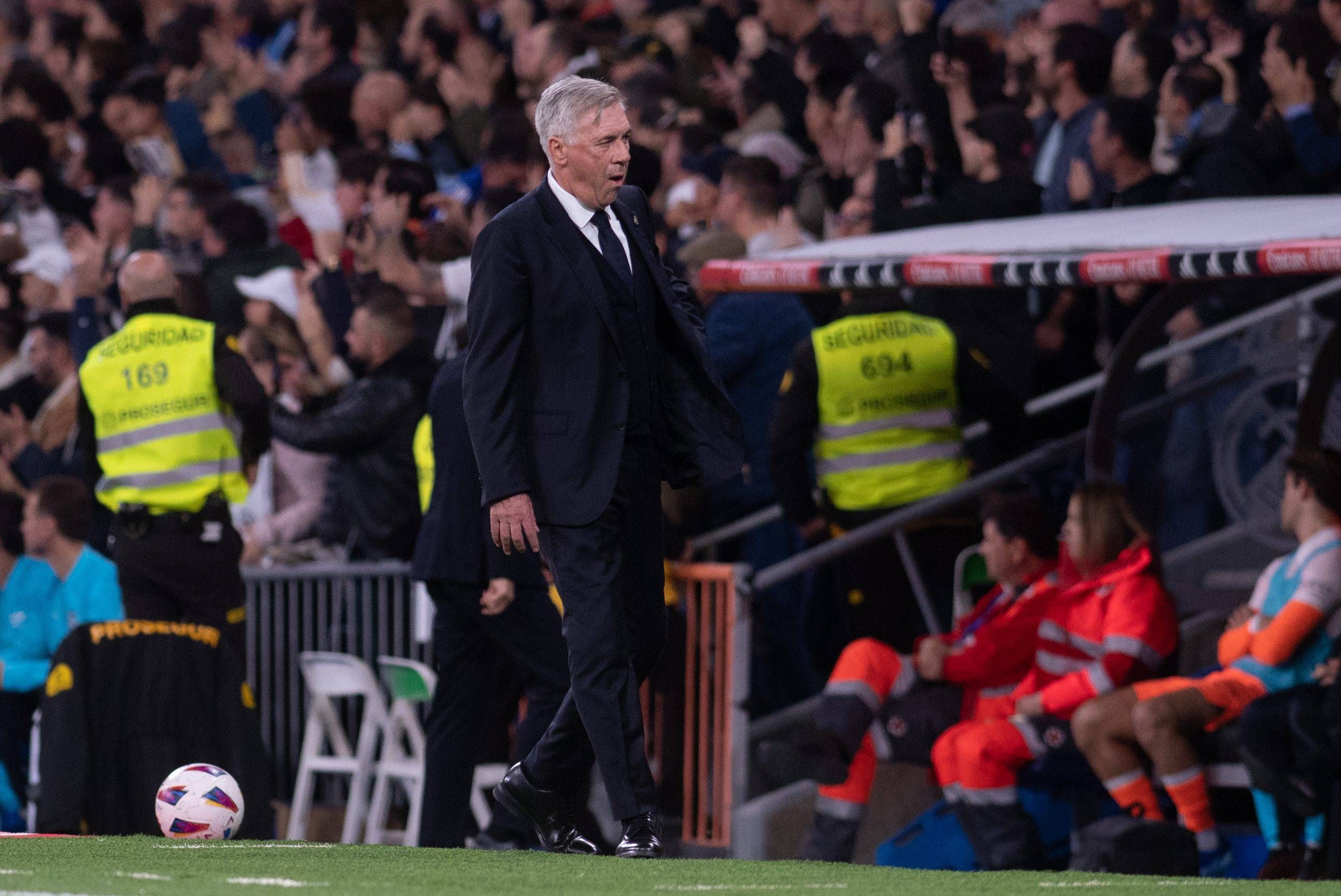  Carlo Ancelotti, durante el Real Madrid-Valencia.