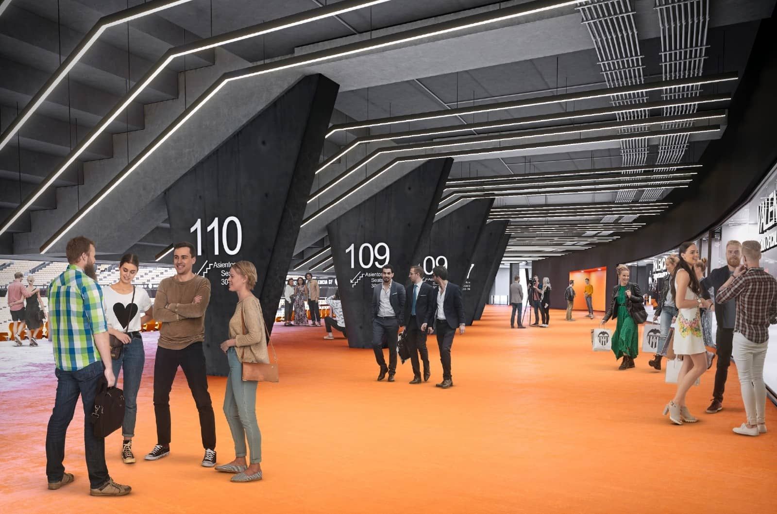 Recreación del segundo anillo del Nou Mestalla