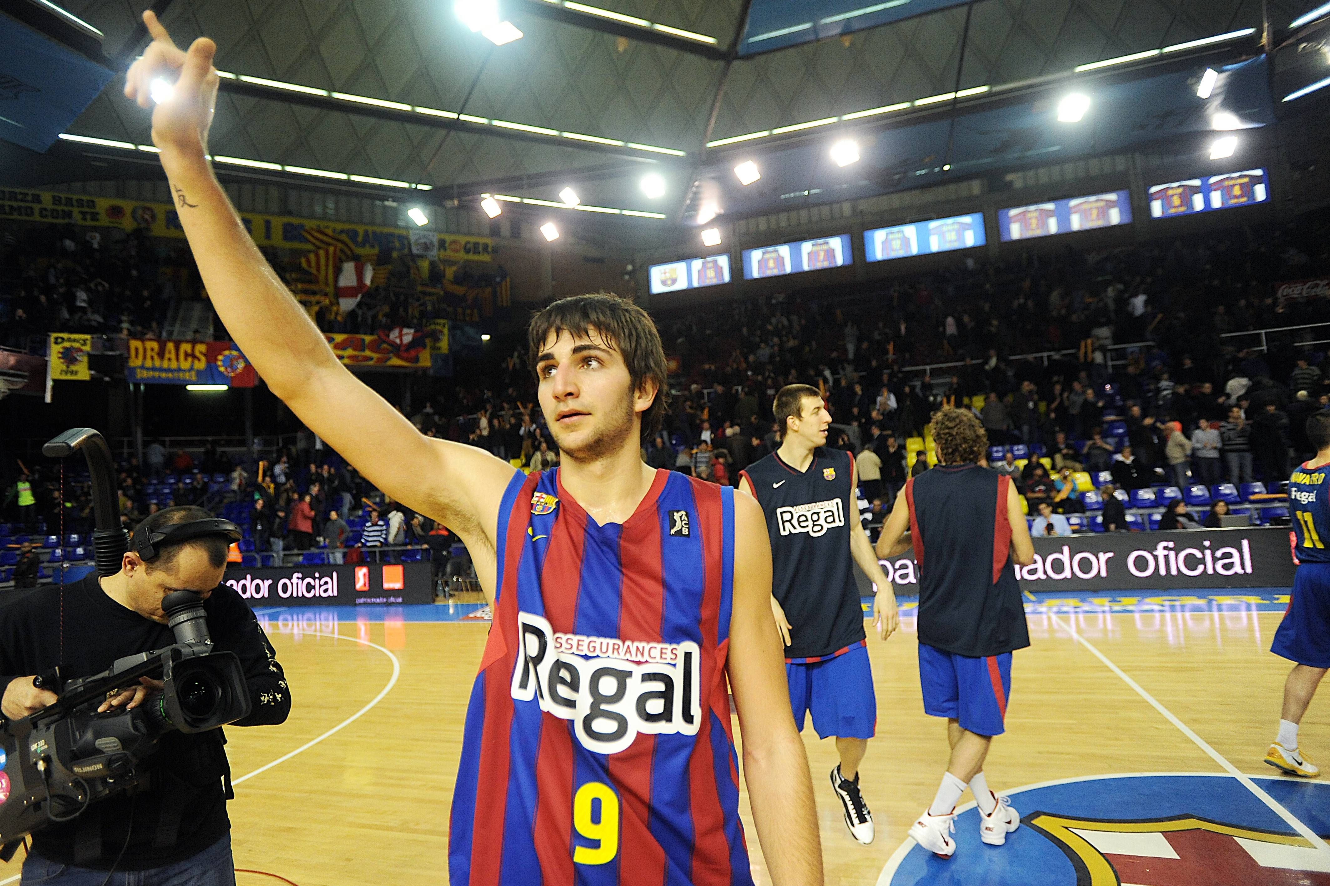  Ricky Rubio durante su etapa en el Barcelona Basket.
