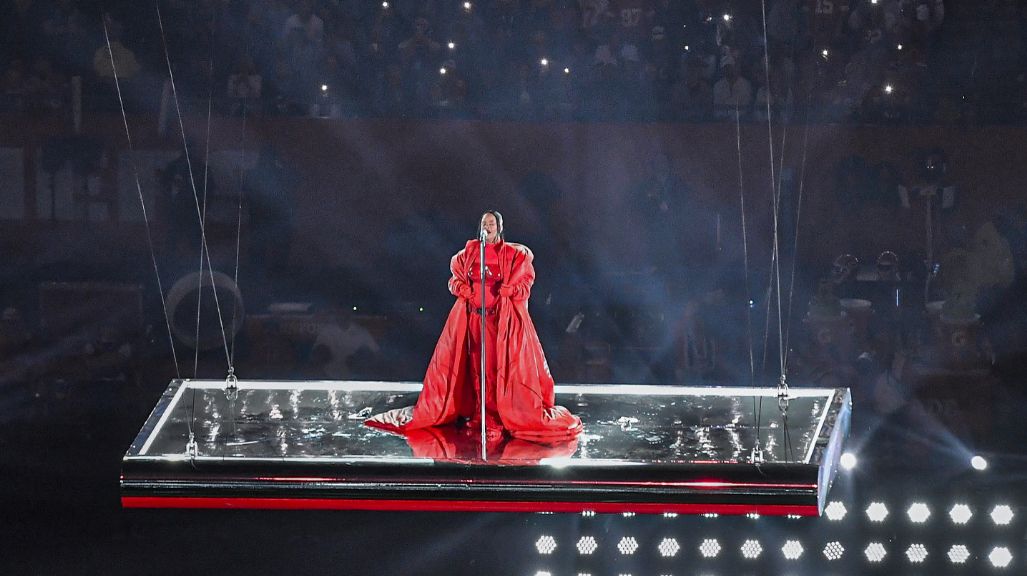  Rihanna en la actuación de la Superbowl 2023 (Fuente: EuropaPress)