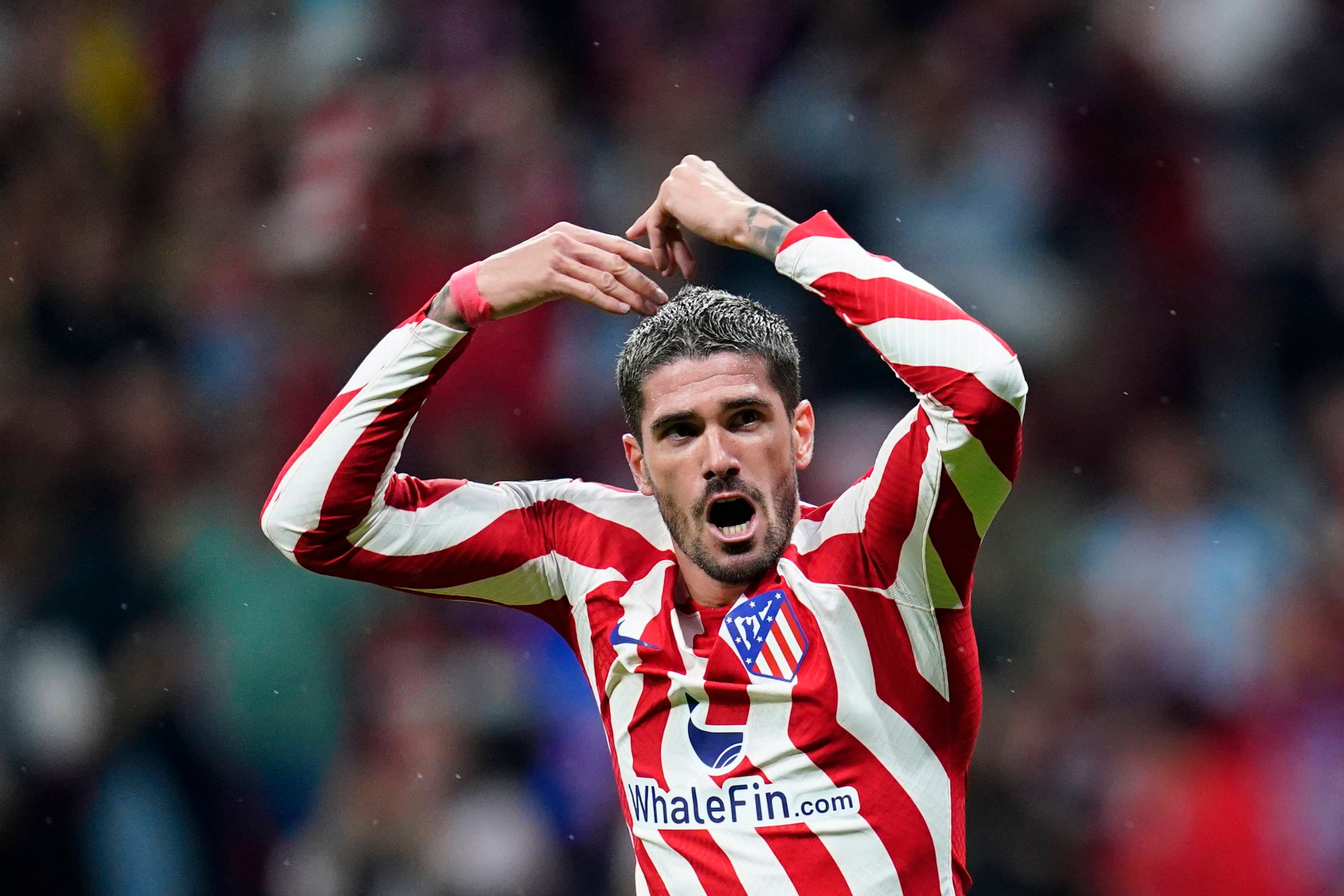  Rodrigo de Paul celebra un gol con el Atlético de Madrid.