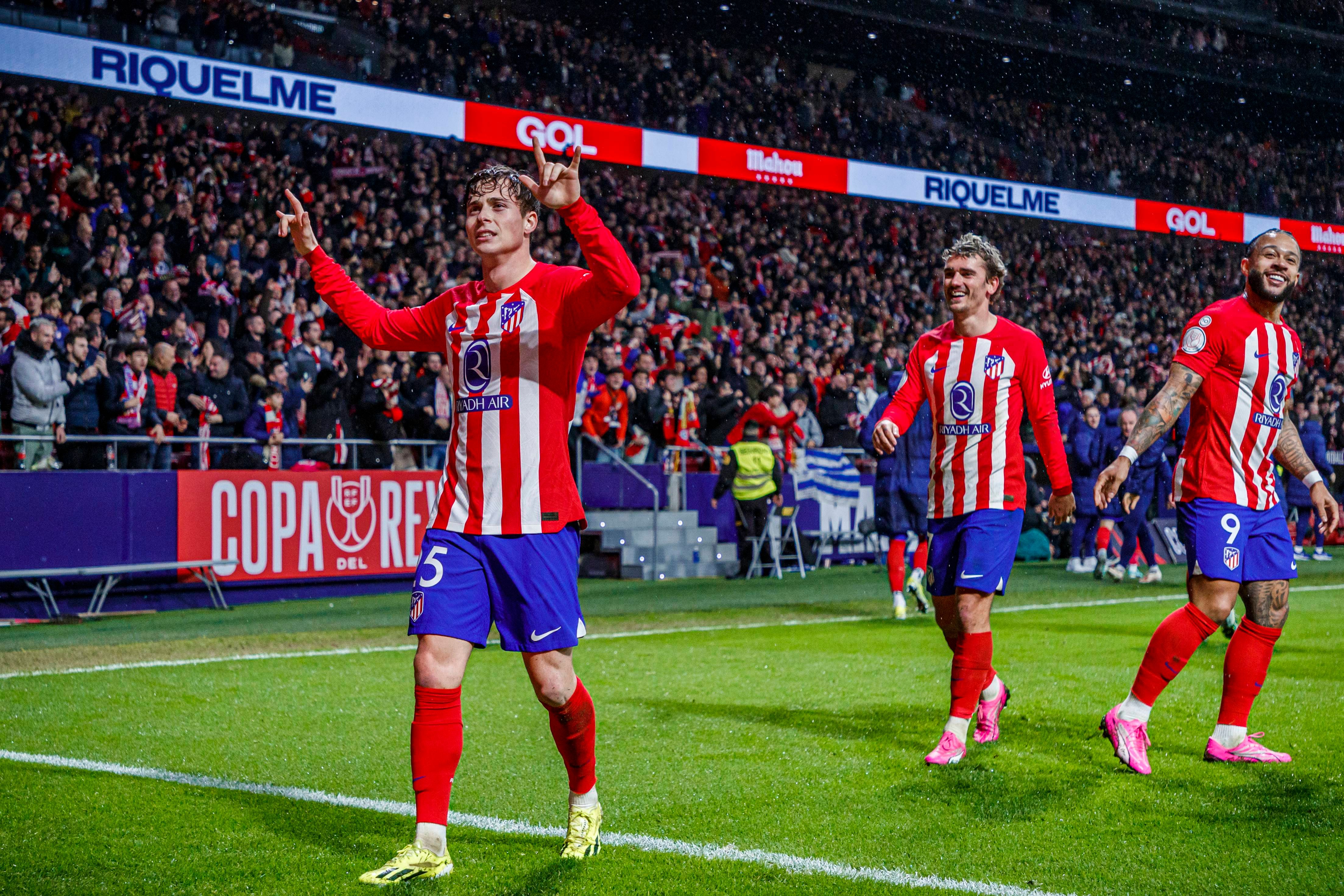  Rodrigo Riquelme celebrando su gol en Copa ante el Real Madrid.