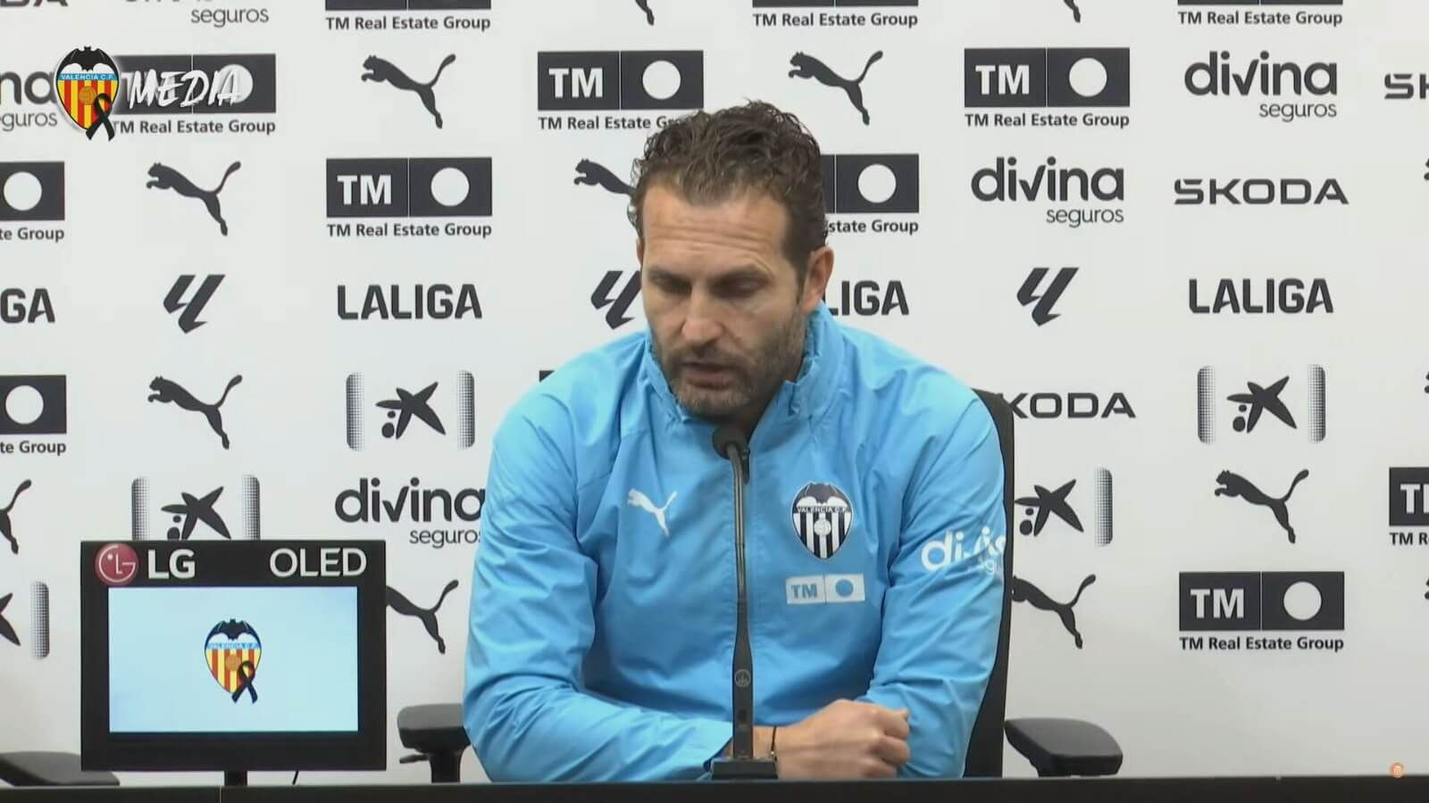  Rubén Baraja, en la comparecencia.