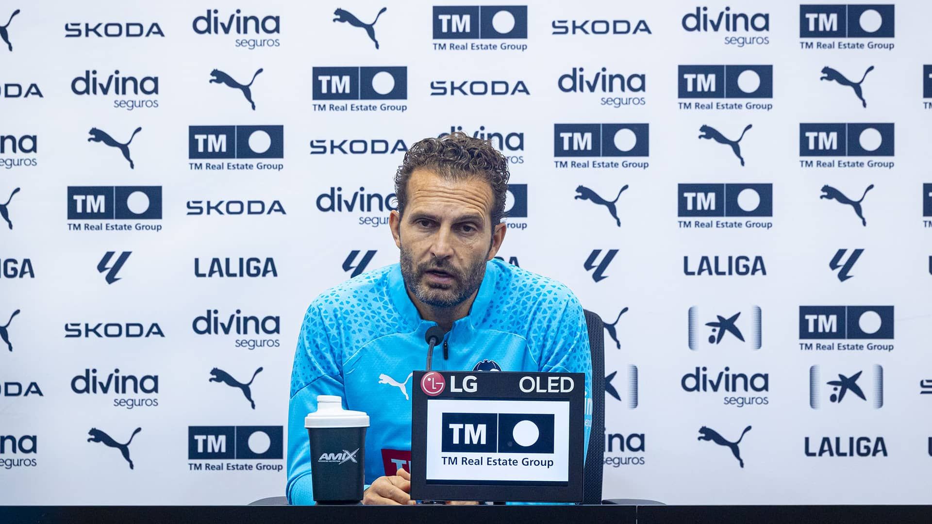  Rubén Baraja, en rueda de prensa.