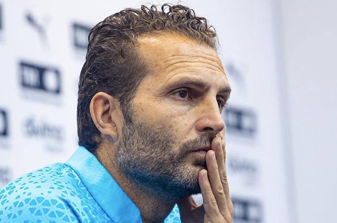 Rubén Baraja, en rueda de prensa.