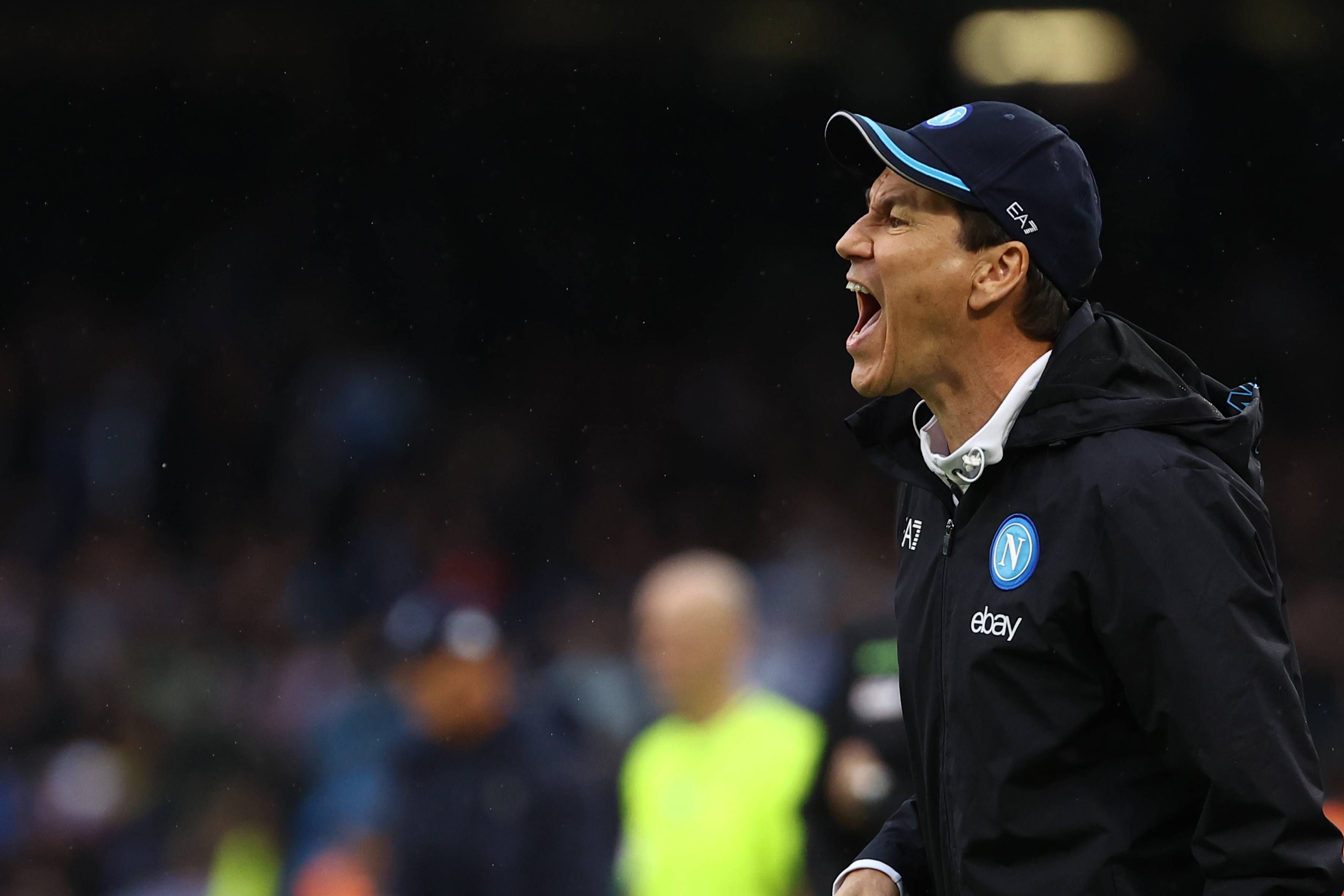  Rudi García, durante un partido del Nápoles.