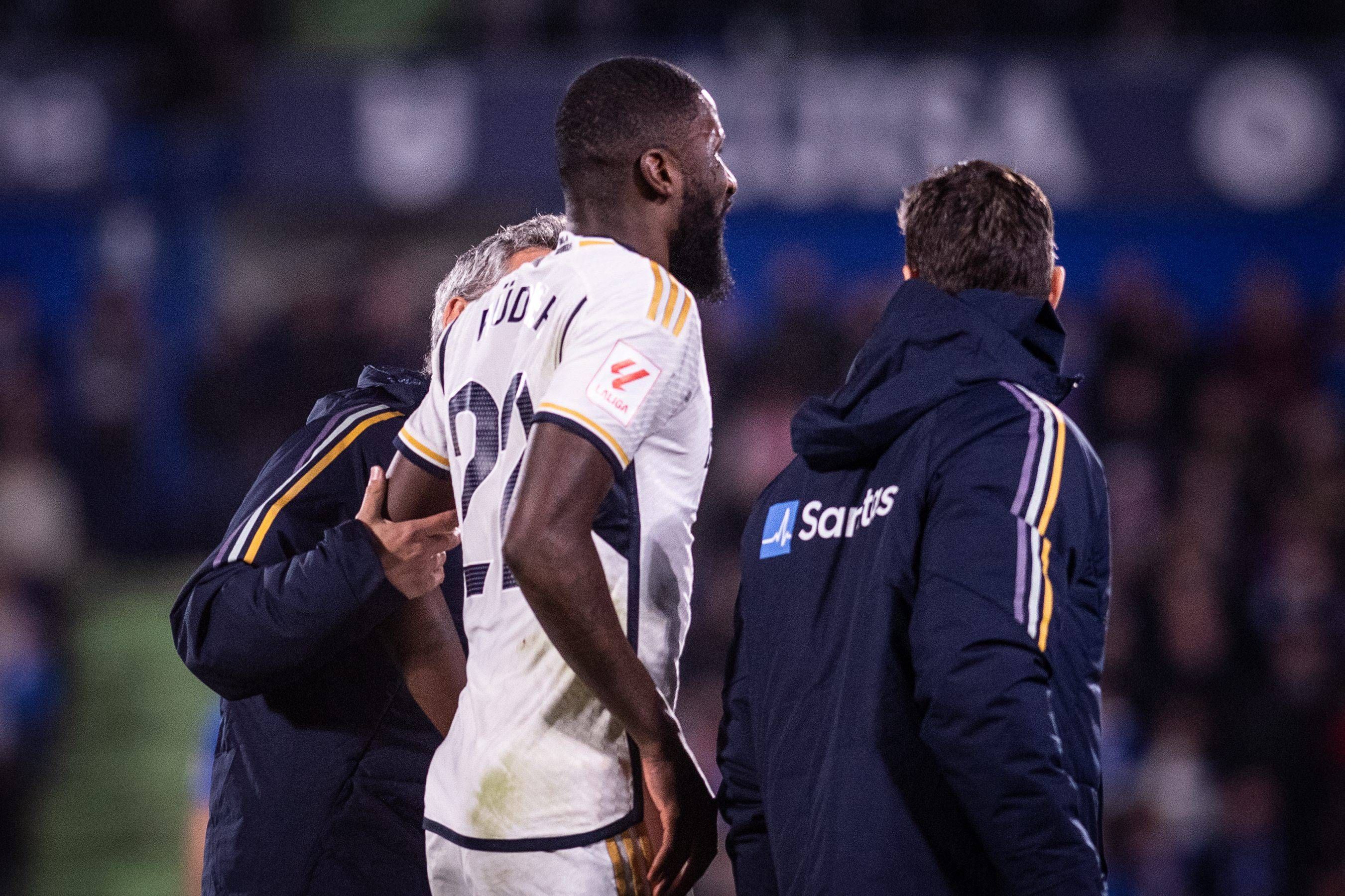  Rüdiger abandona lesionado el Getafe-Real Madrid (FOTO: Cordón Press).