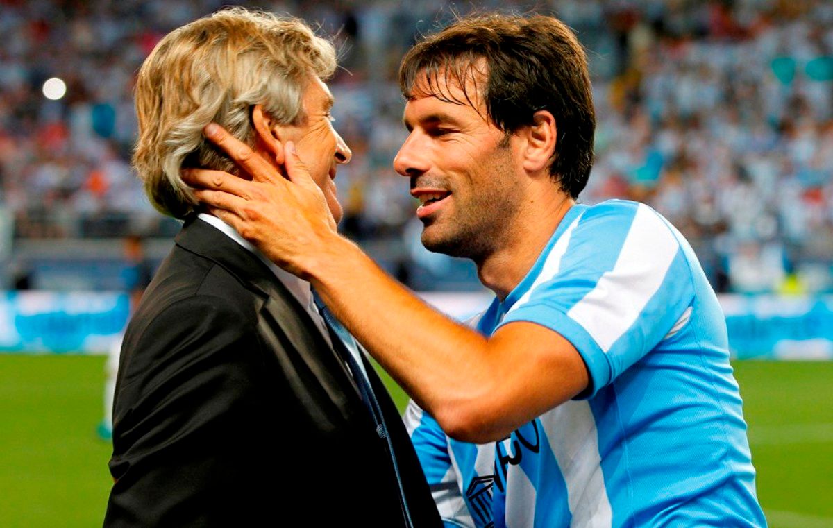  Van Nistelrooy y Pellegrini, en el Málaga.