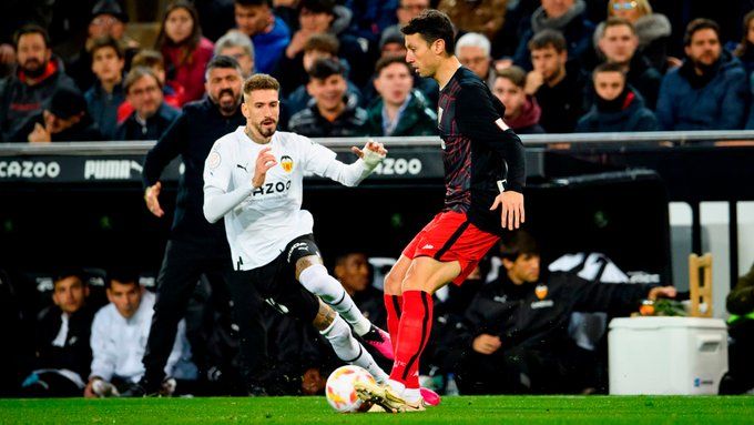  Samu Castillejo, en el Valencia CF - Athletic.
