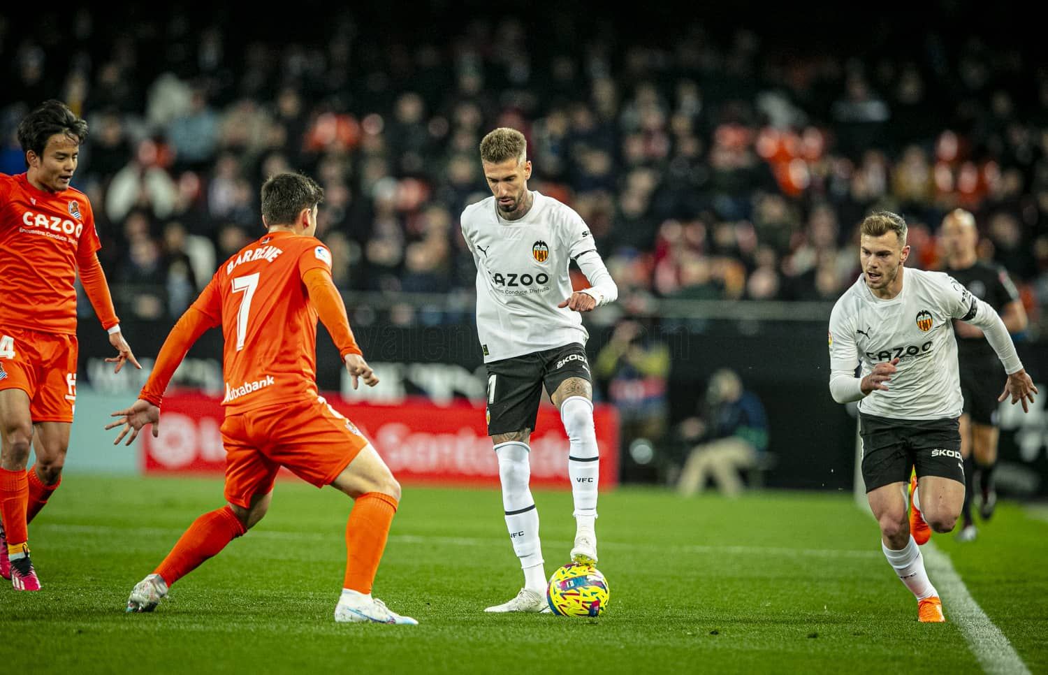  Samu Castillejo, en el Valencia CF - Real Sociedad.
