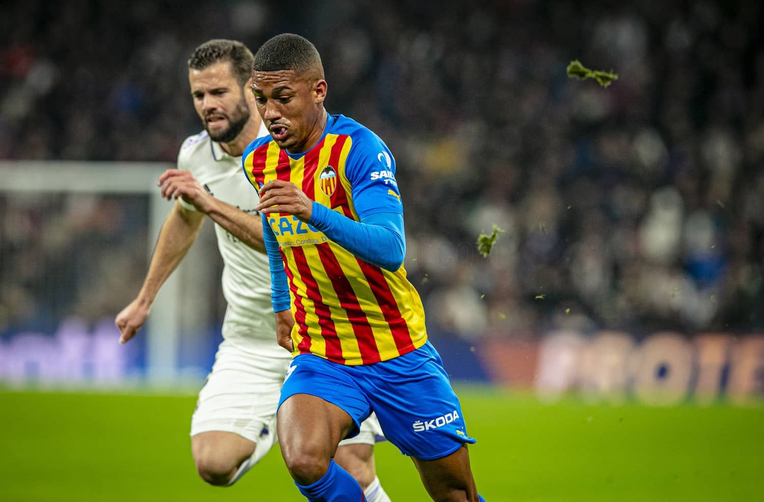  Samuel Lino, ante el Real Madrid.