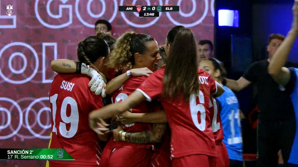 Sara Ismael celebra un gol en Aniquiladoras.