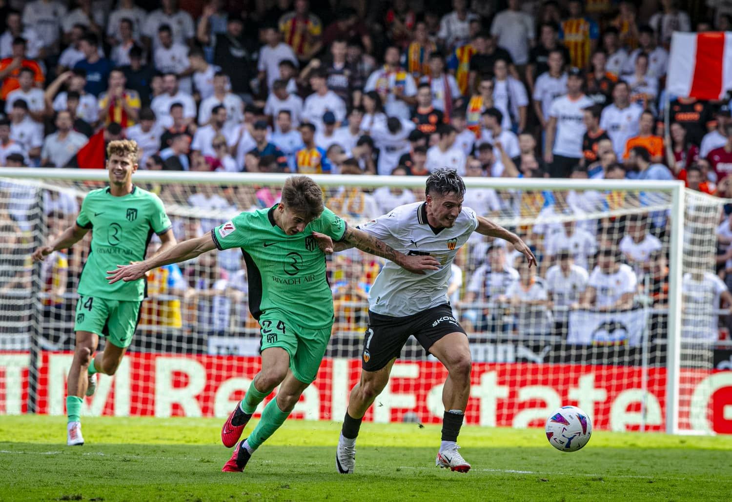 Sergi Canós, ante el Atlético de Madrid.
