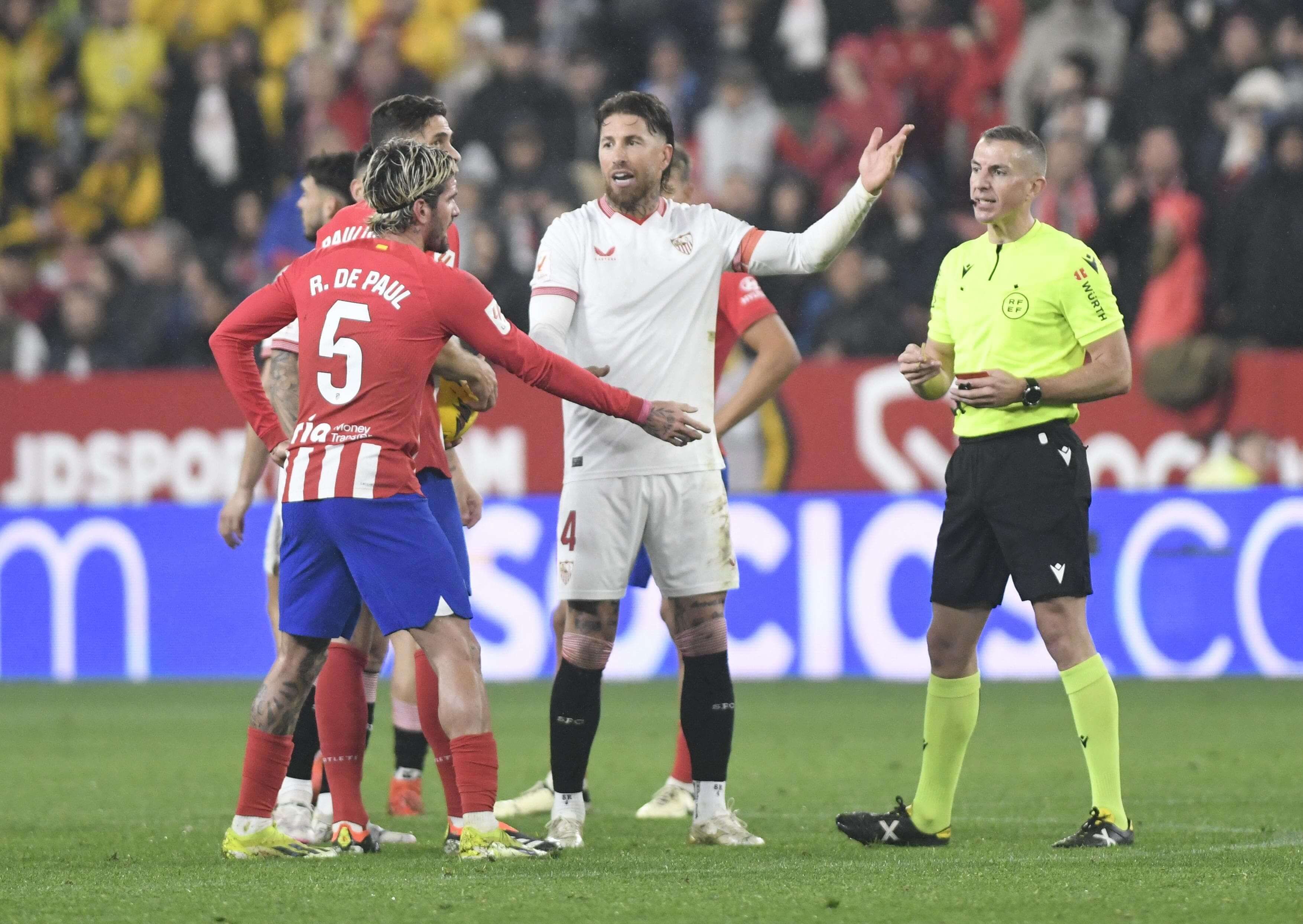 Sergio Ramos ante el Atlético de Madrid